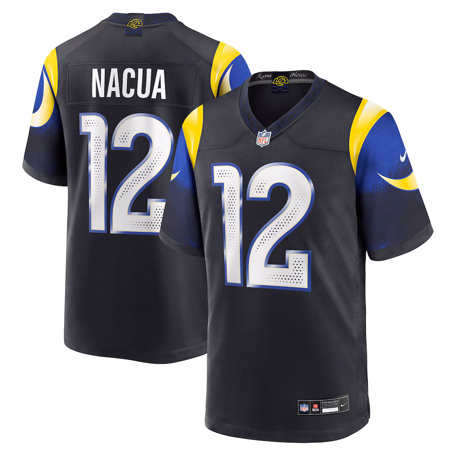 Puka Nacua #12 Los Angeles Rams 2025 Rivalries Collection Game Jersey - Midnight Blue