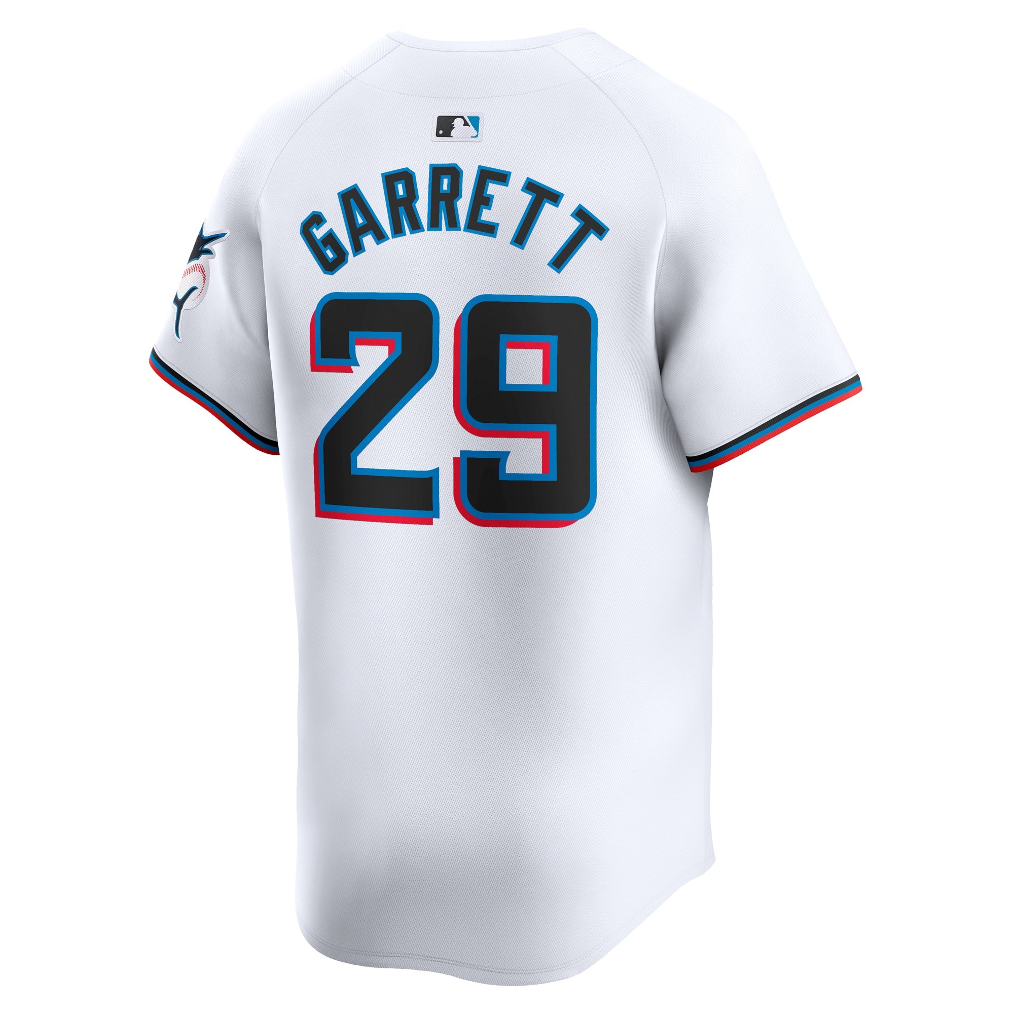 Men's Miami Marlins Braxton Garrett  White Home Limited Player Jersey