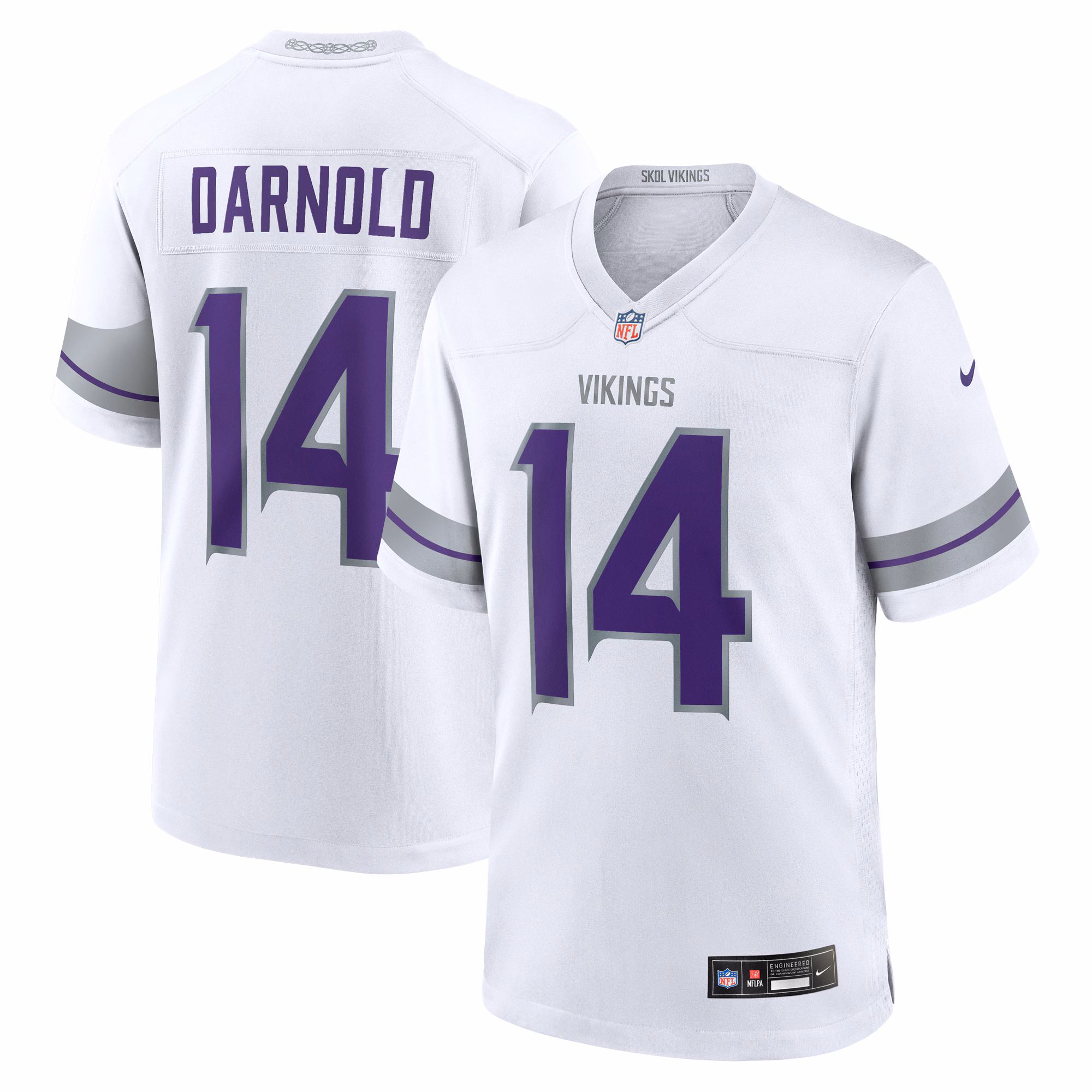 Sam Darnold #14 Minnesota Vikings Team Game Jersey - White