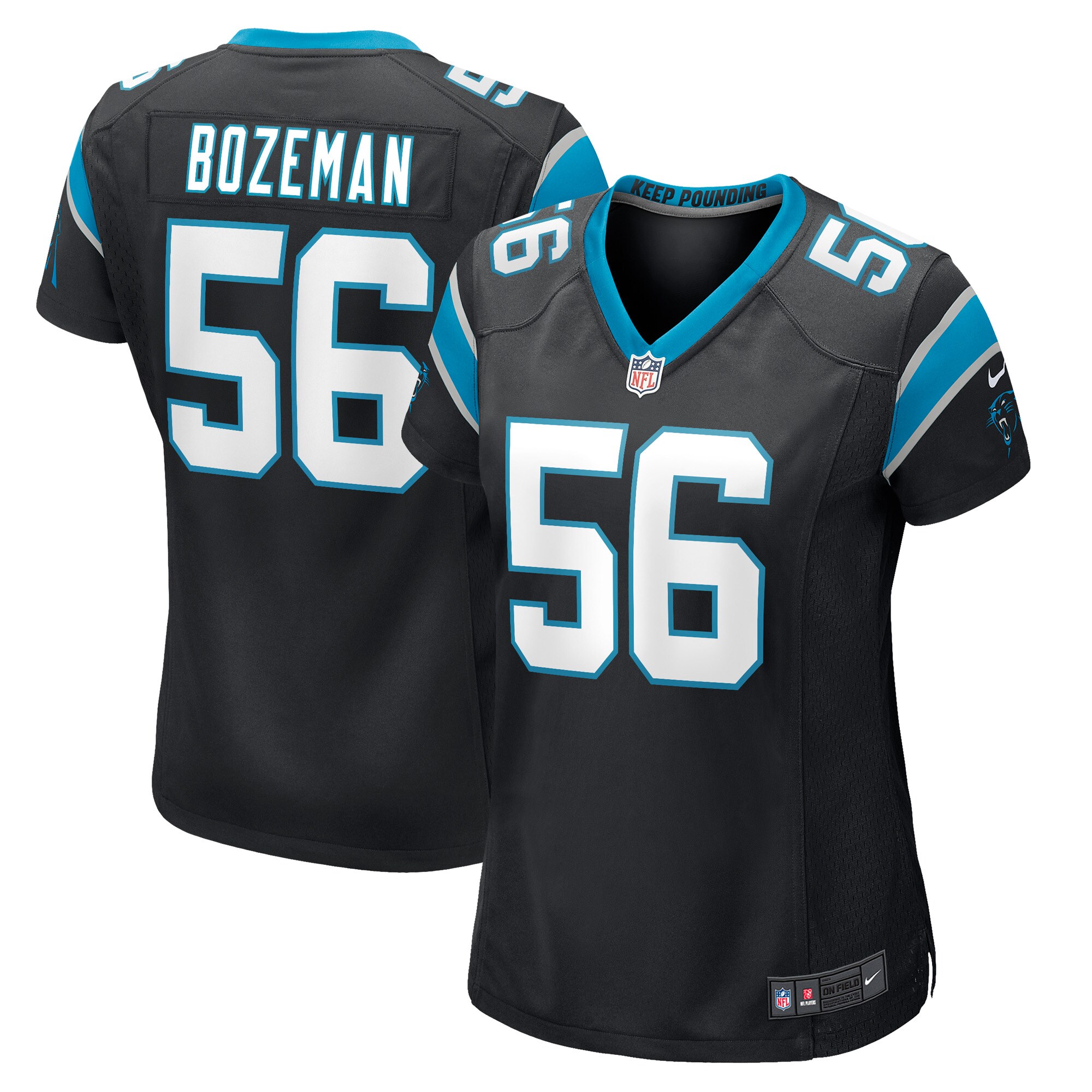 Bradley Bozeman Carolina Panthers  Women's Game Player Jersey - Black