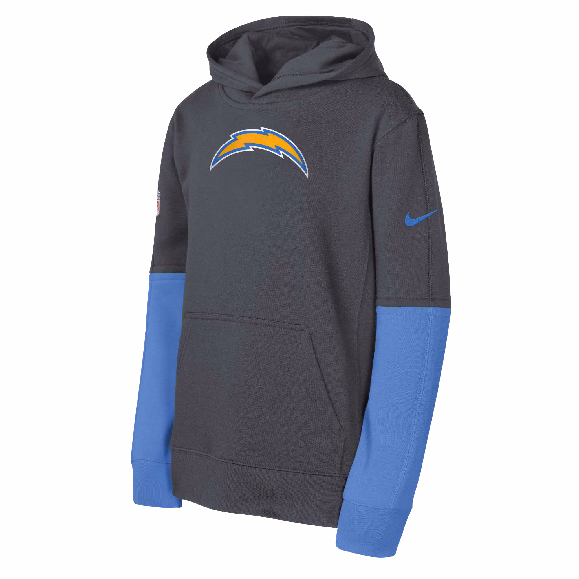 Los Angeles Chargers Youth  Team Issue Club Pullover Hoodie - Anthracite