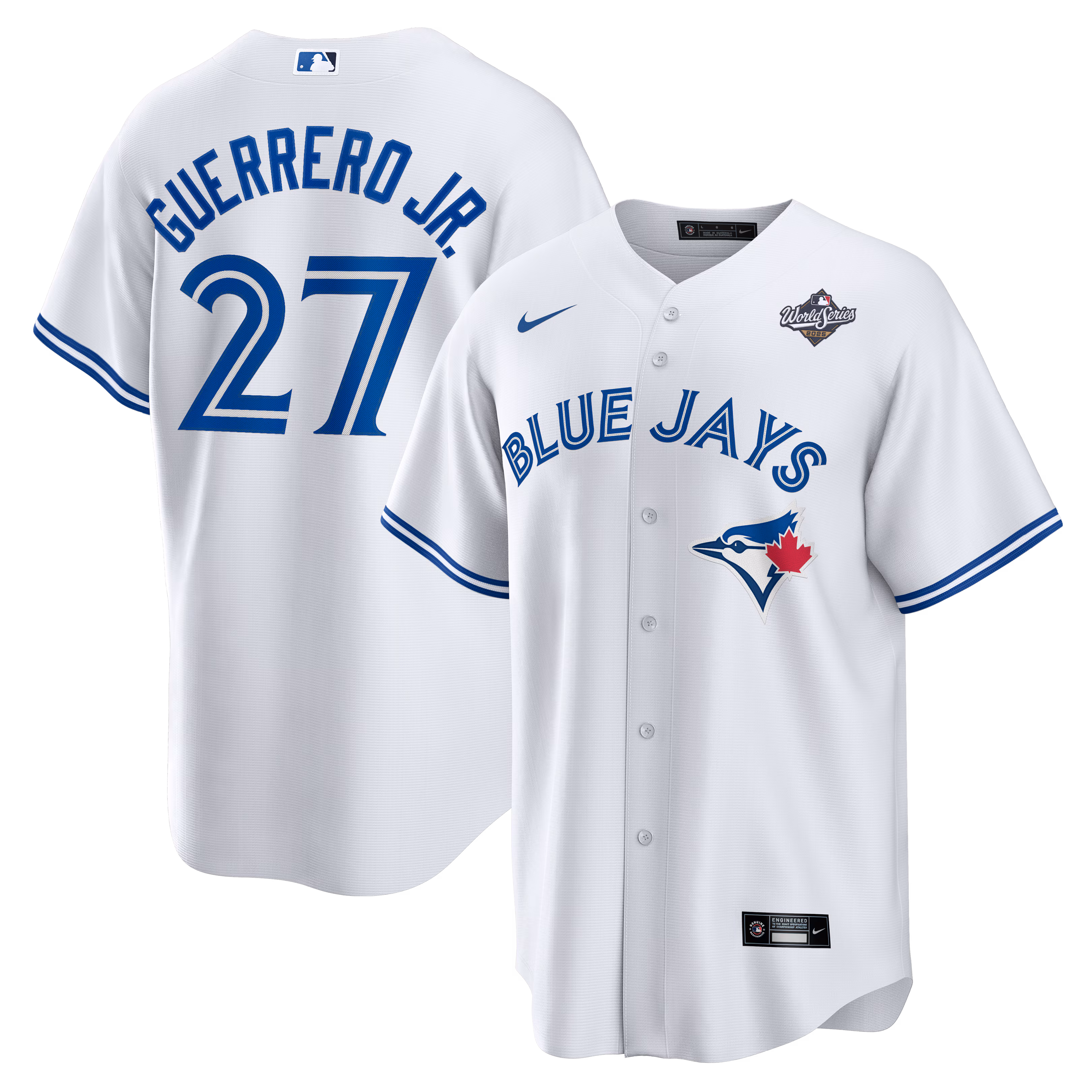 Vladimir Guerrero Jr. #27 Toronto Blue Jays 2025 World Series Replica Jersey - White