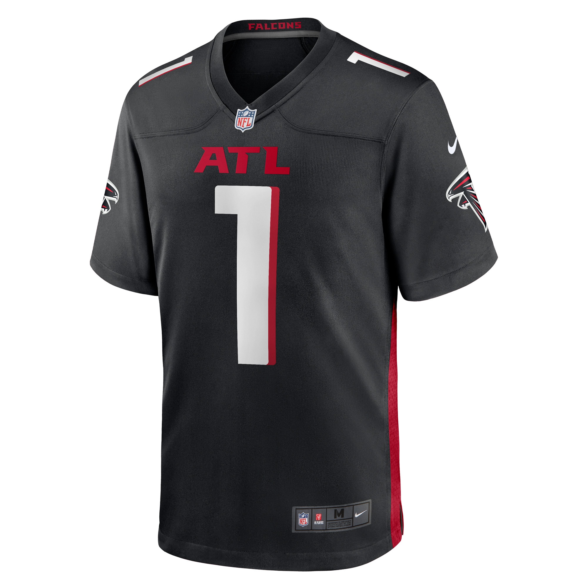 Number 1 Groom Atlanta Falcons Game Jersey - Black