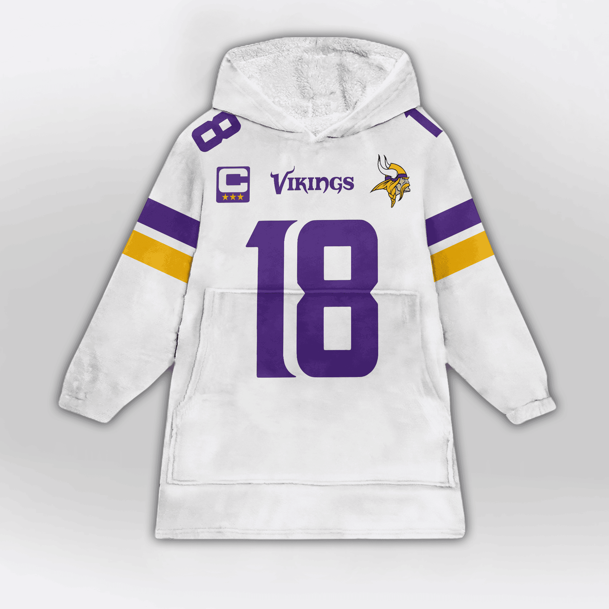 Kid 18 Minnesota Football Unisex Blanket Hoodie