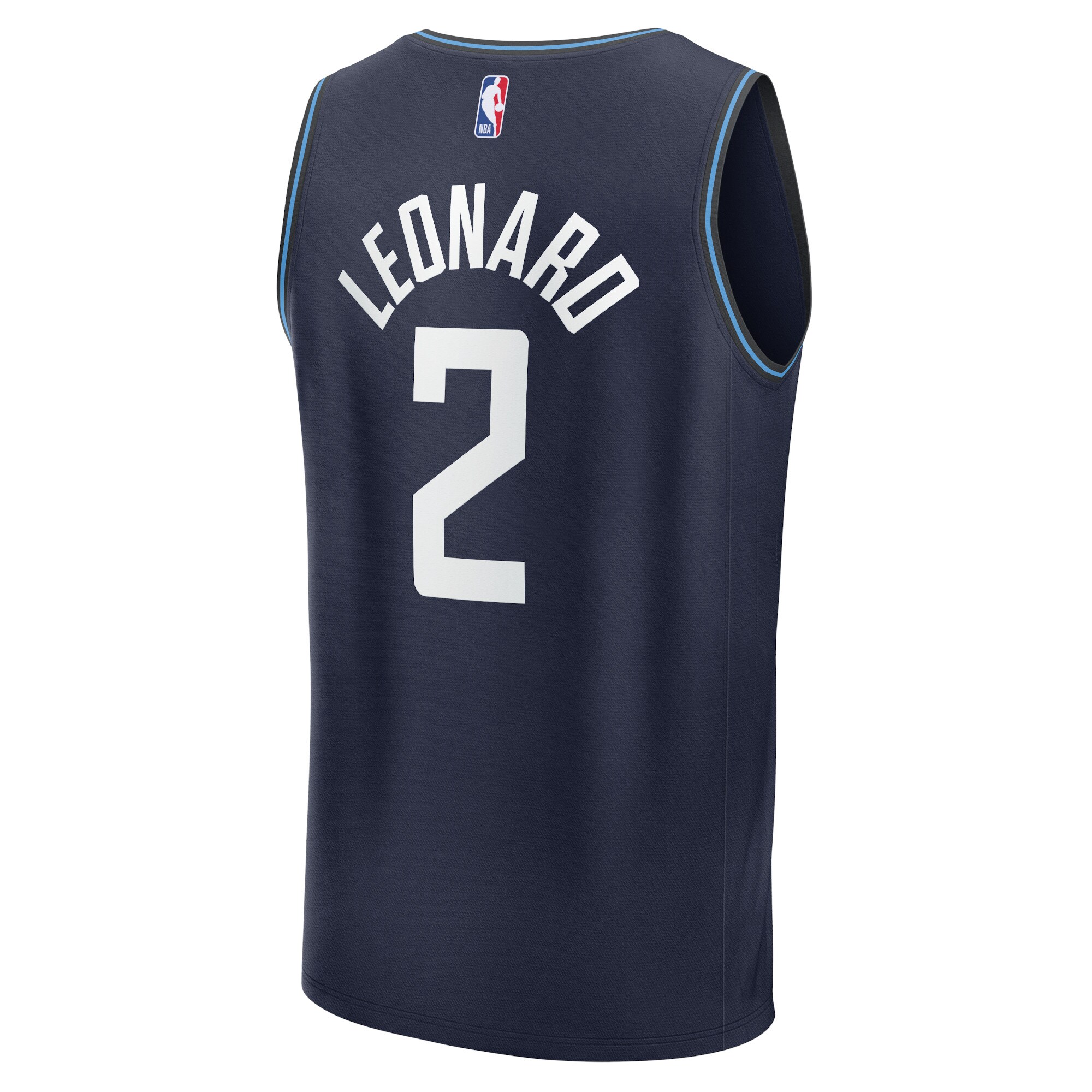 Unisex LA Clippers Kawhi Leonard  Navy 2023/24 Fast Break Jersey - City Edition