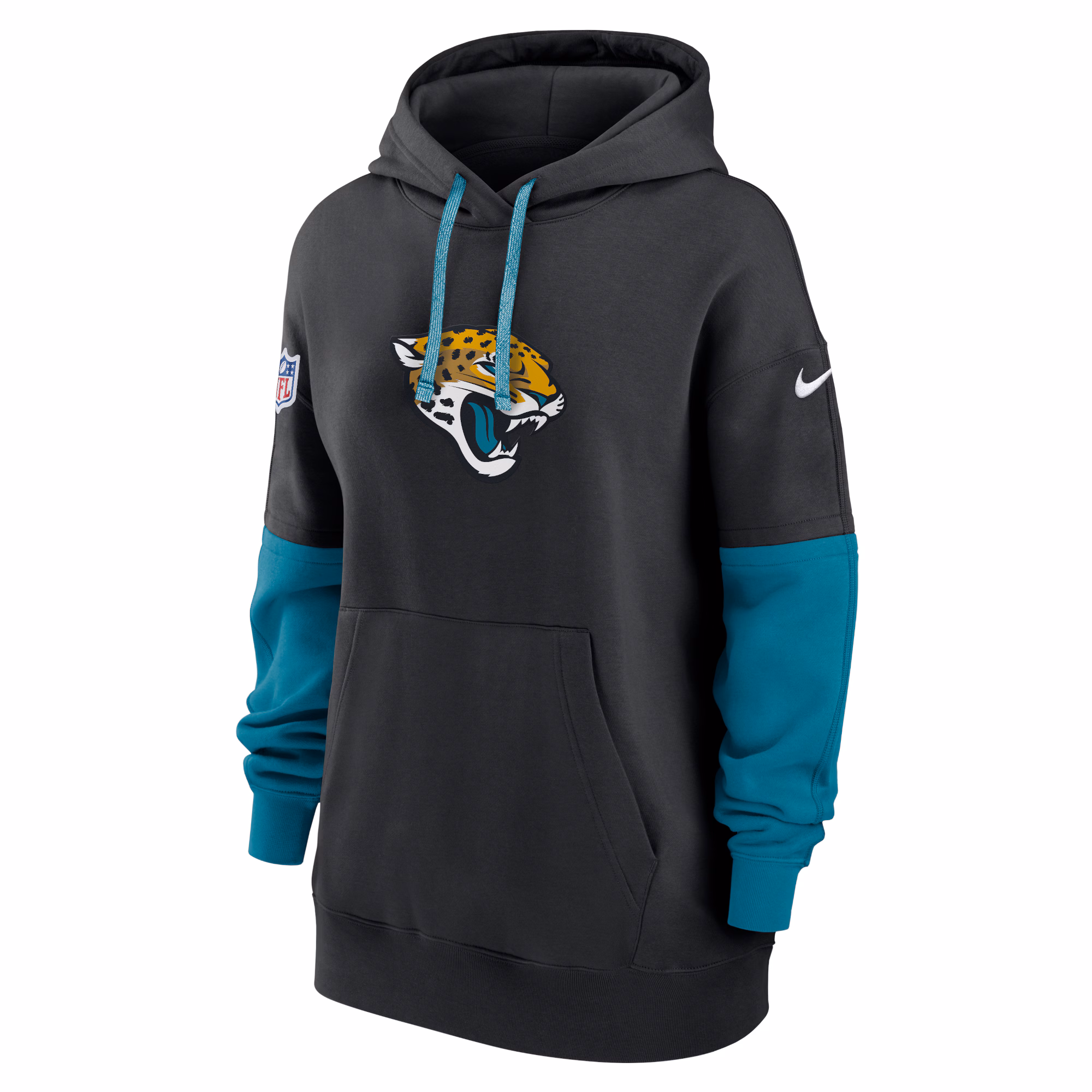 Jacksonville Jaguars Women's 2024 Sideline Essential Fleece Pullover Hoodie - Black