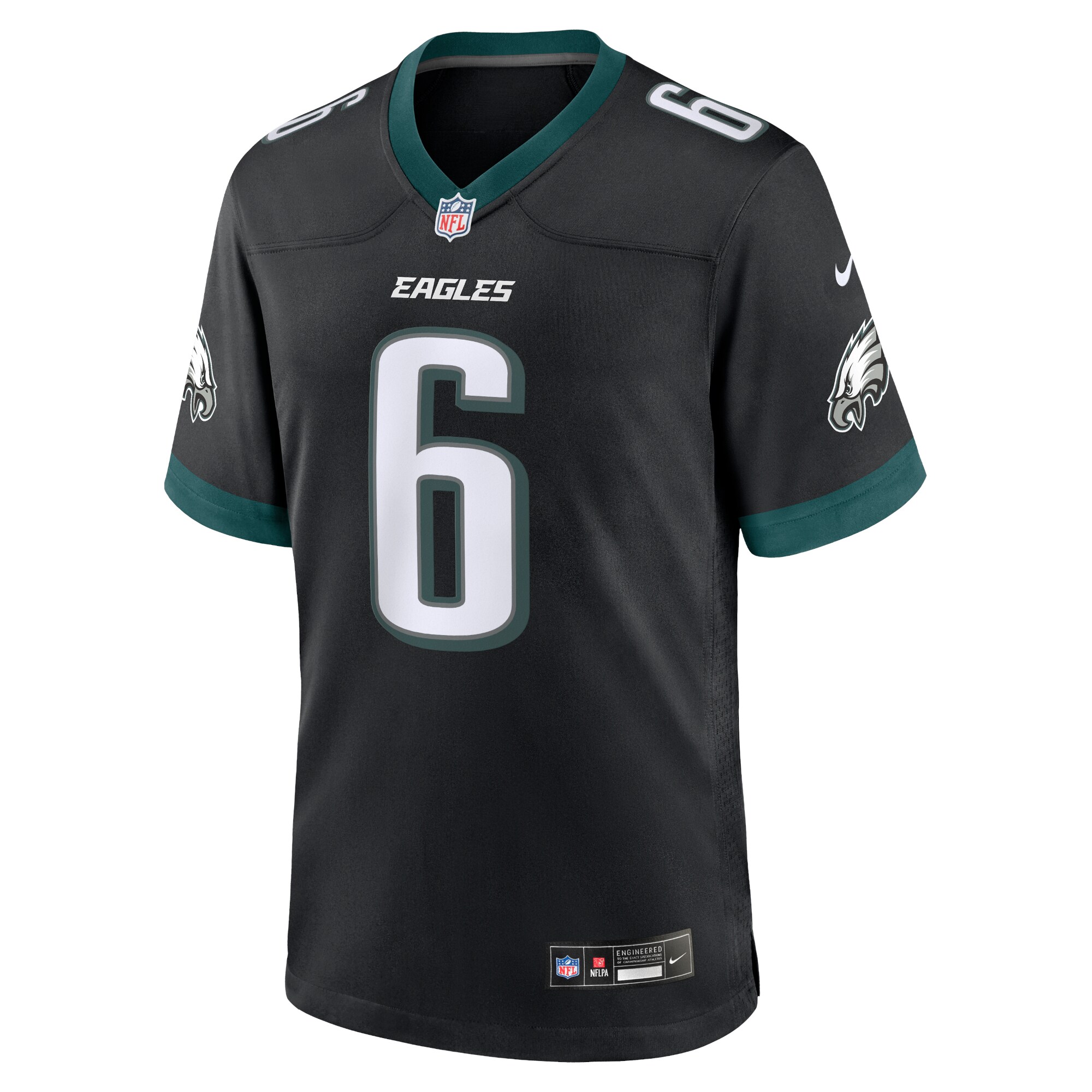 DeVonta Smith #6 Philadelphia Eagles Alternate Game Jersey - Black