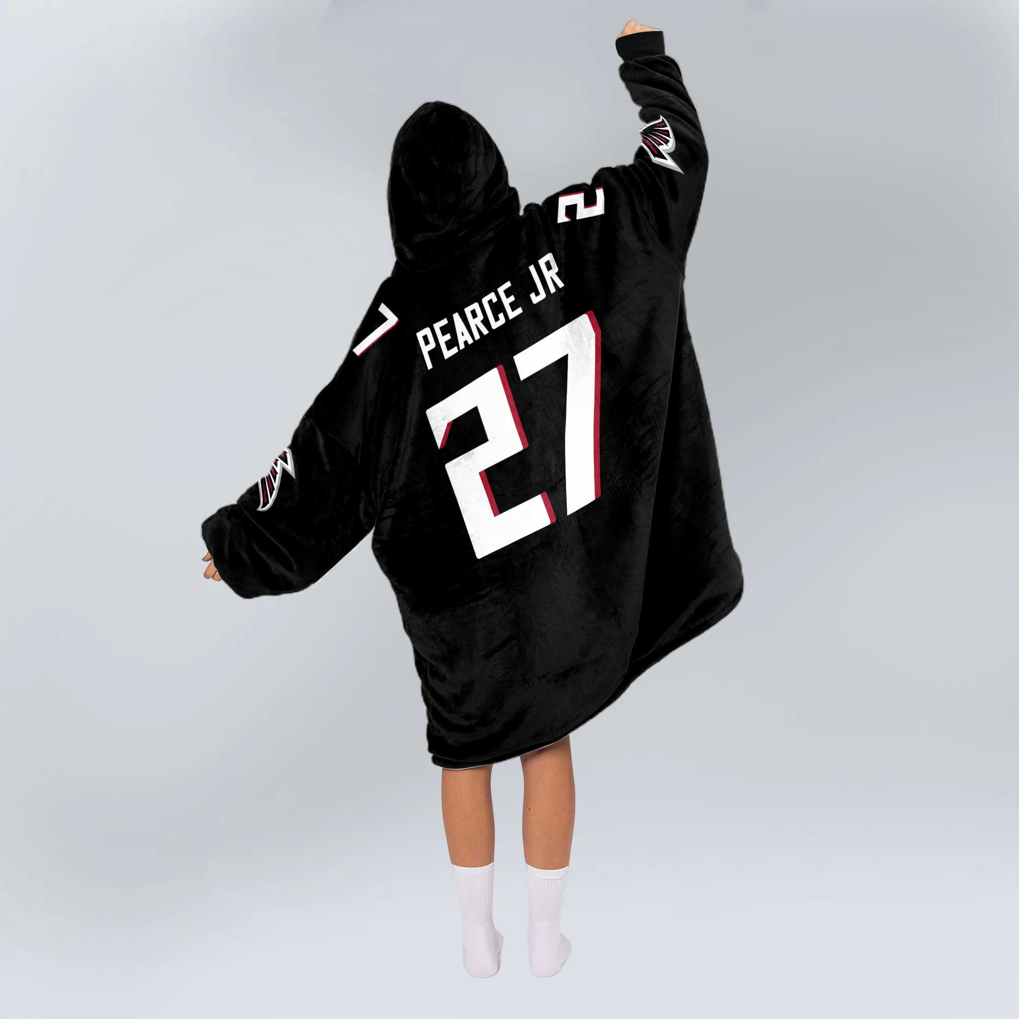 Adult 27 Atlanta Football Unisex Blanket Hoodie