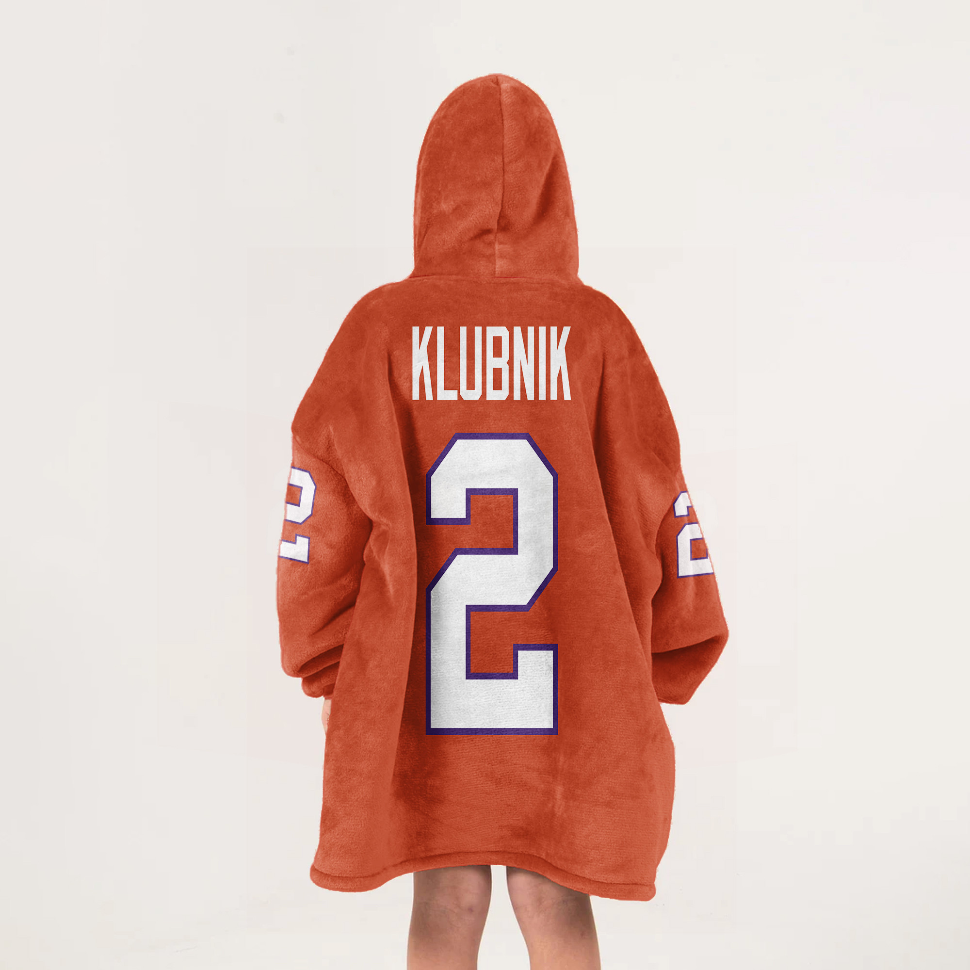 Adult 2 Clemson Football Unisex Blanket Hoodie