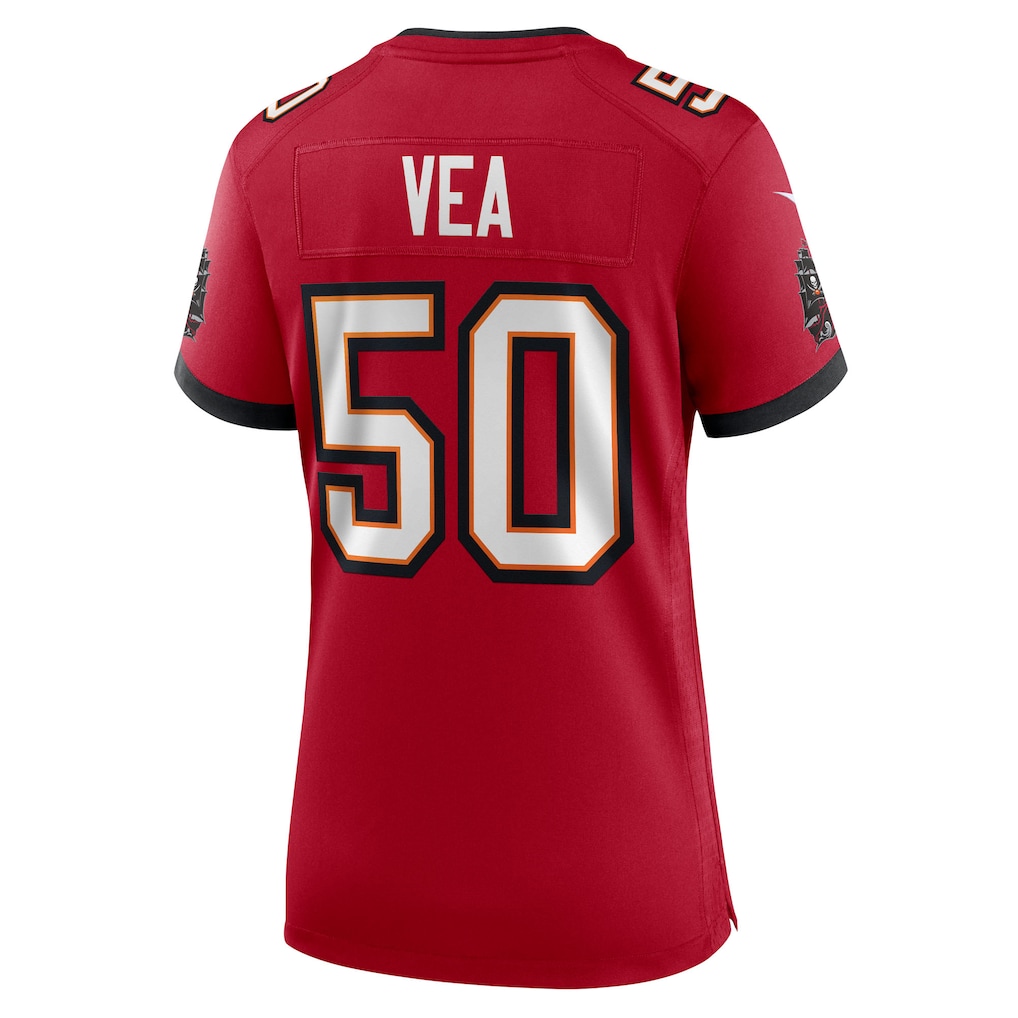 Vita Vea #50  Tampa Bay Buccaneers Women's 50th Season Team Game Jersey - Red