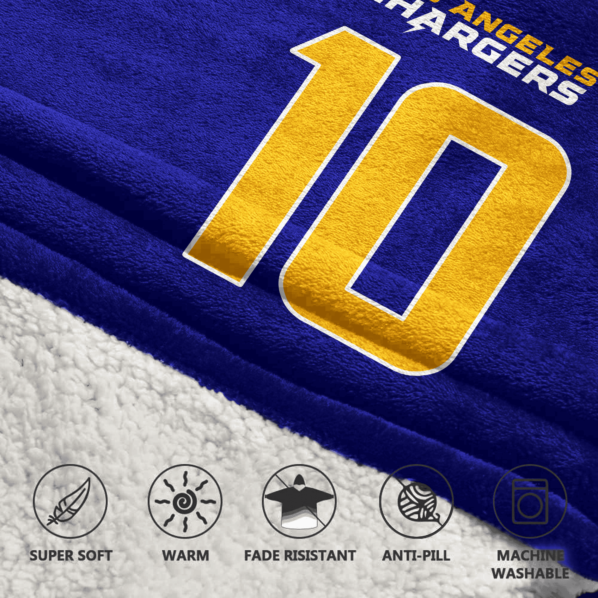 Adult 10 Los Angeles Football Unisex Blanket Hoodie