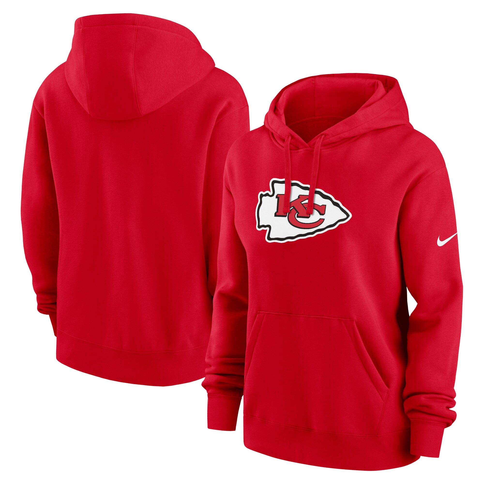 Kansas City Chiefs Women's Club Fleece Pullover Hoodie - Red