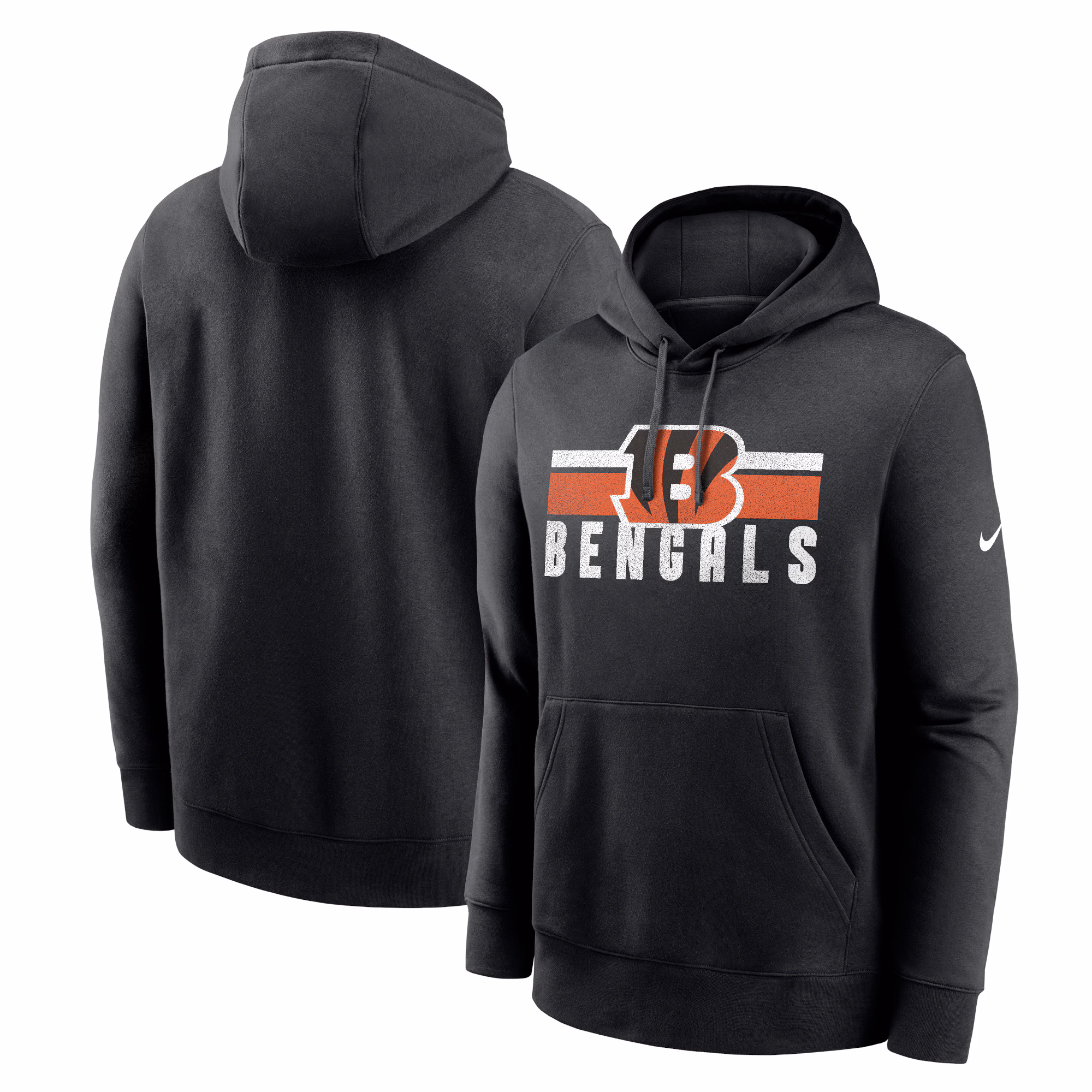 Cincinnati Bengals Club Fleece Pullover Hoodie - Black
