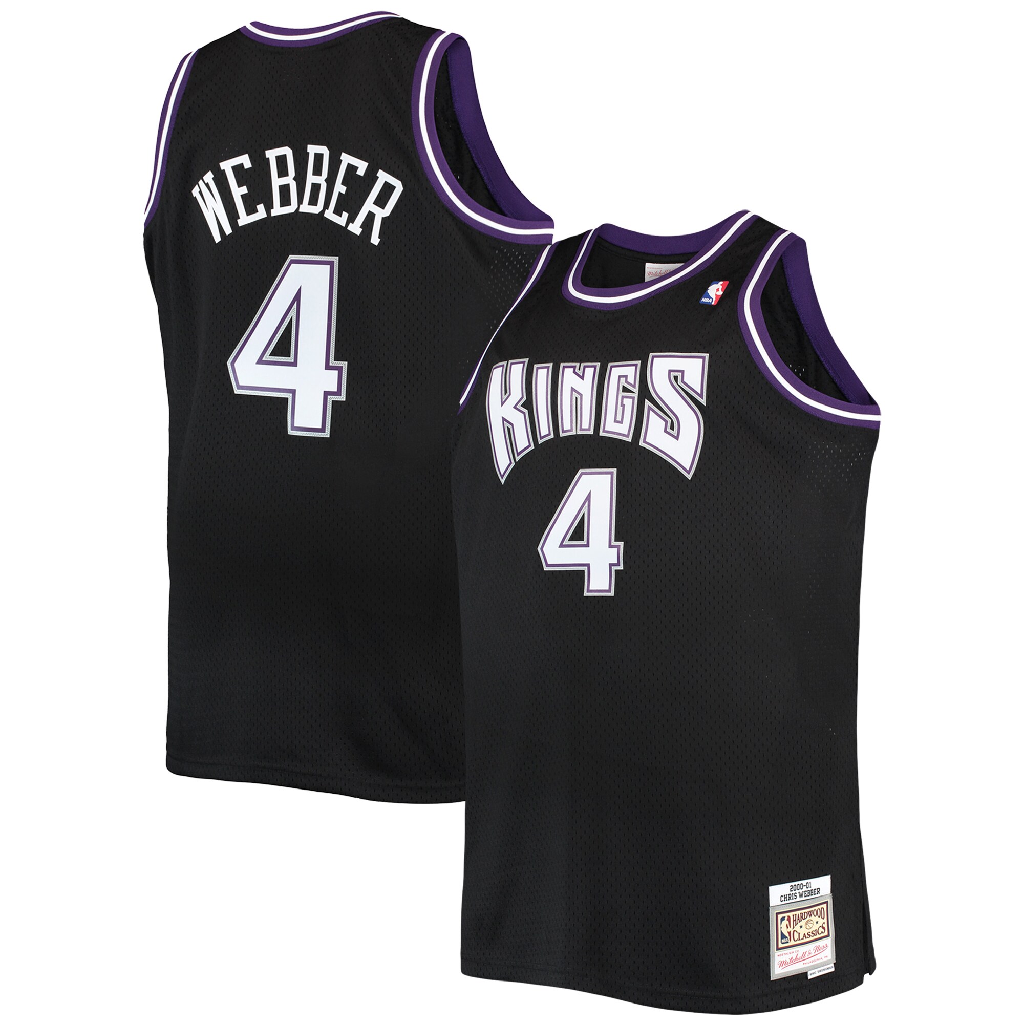 Chris Webber Sacramento Kings Mitchell & Ness Big & Tall 2000-01 Hardwood Classics Swingman Jersey - Black