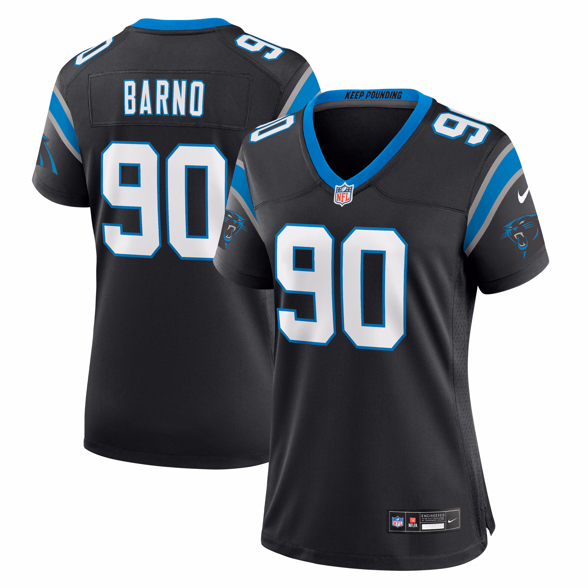 Amare Barno Carolina Panthers Women's Team Game Jersey - Black