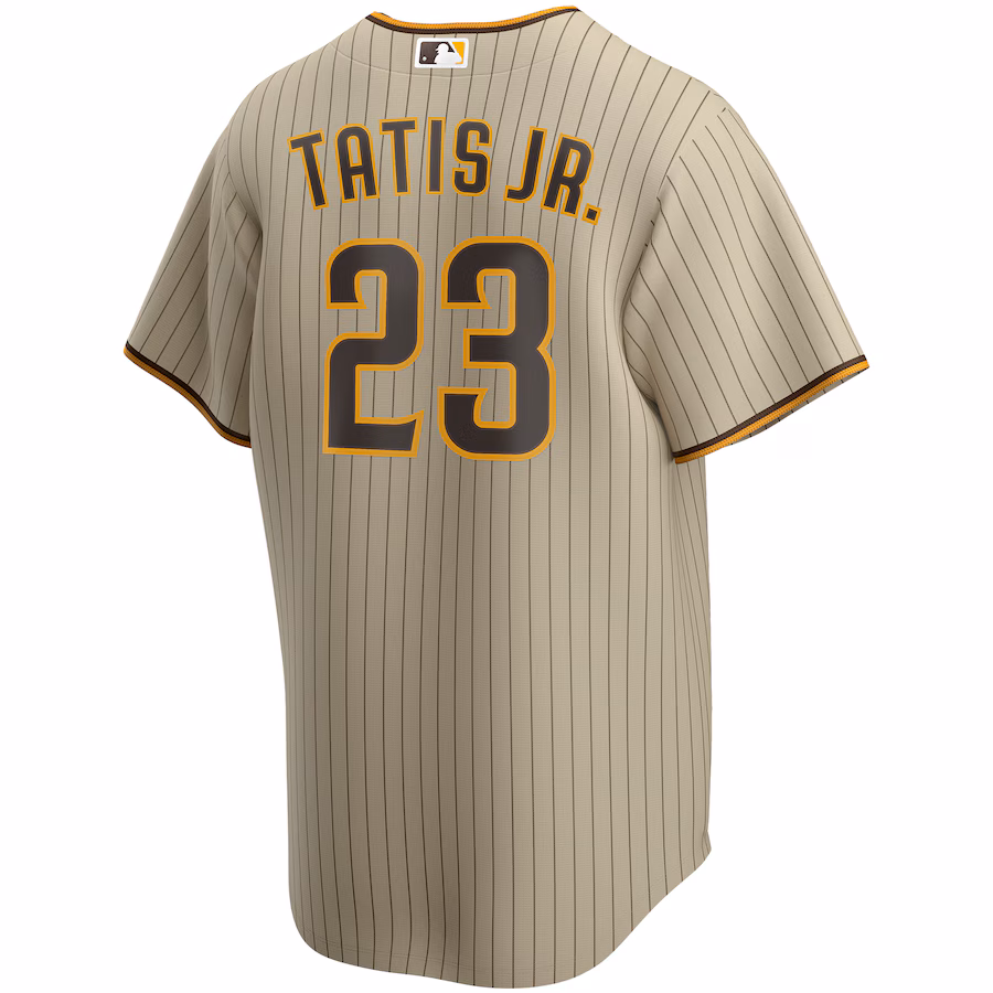 Men's San Diego Padres #23 Fernando Tatis Jr. Tan Alternate Replica Player Jersey