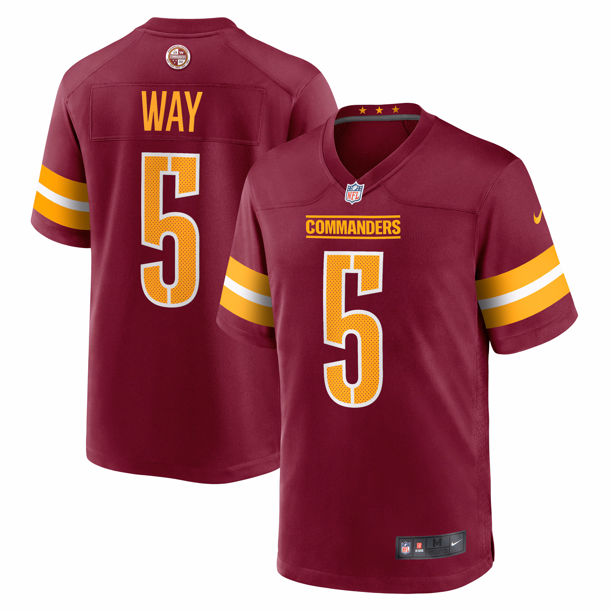 Tress Way Washington Commanders  Game Jersey -  Burgundy