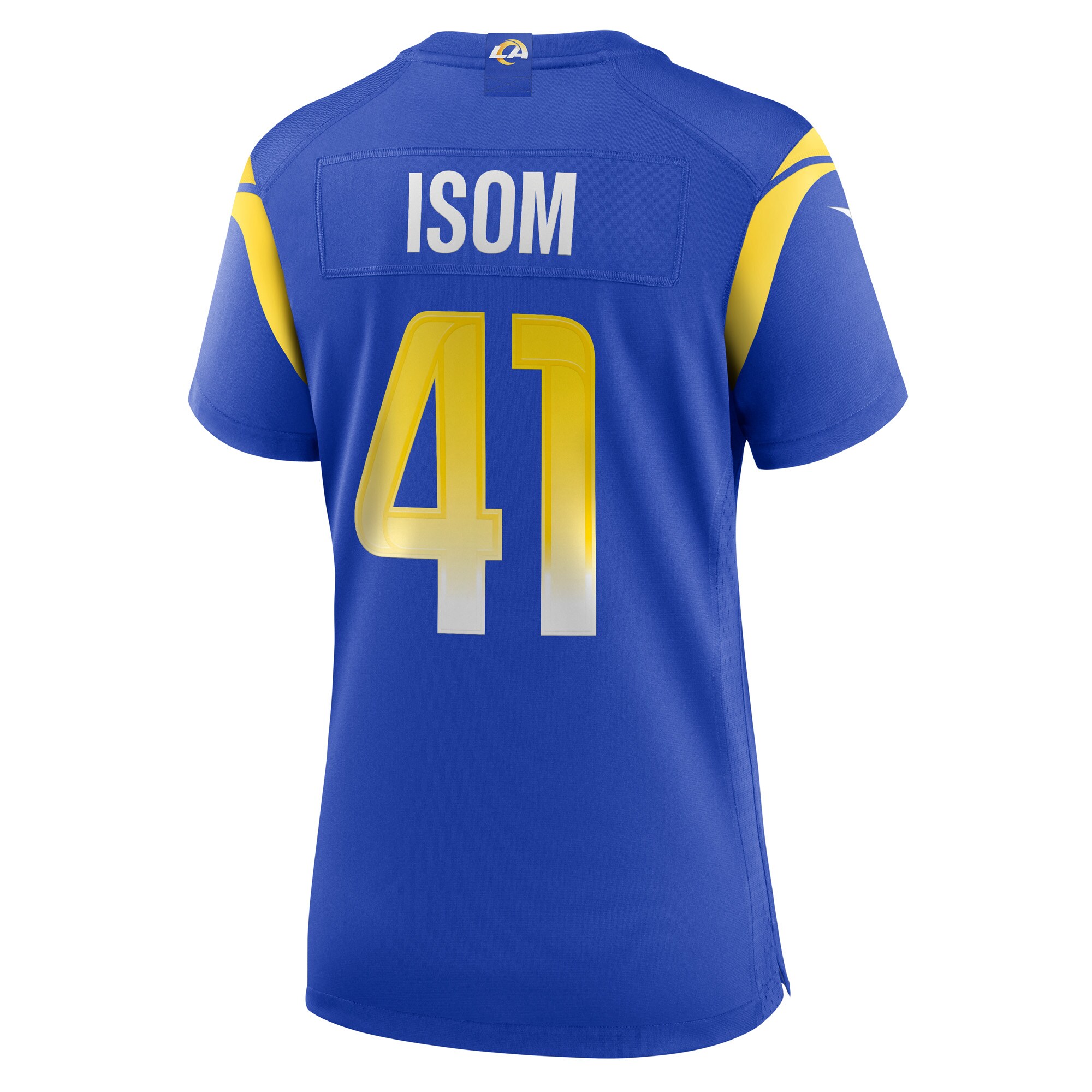 Dan Isom Los Angeles Rams  Women's Game Player Jersey - Royal