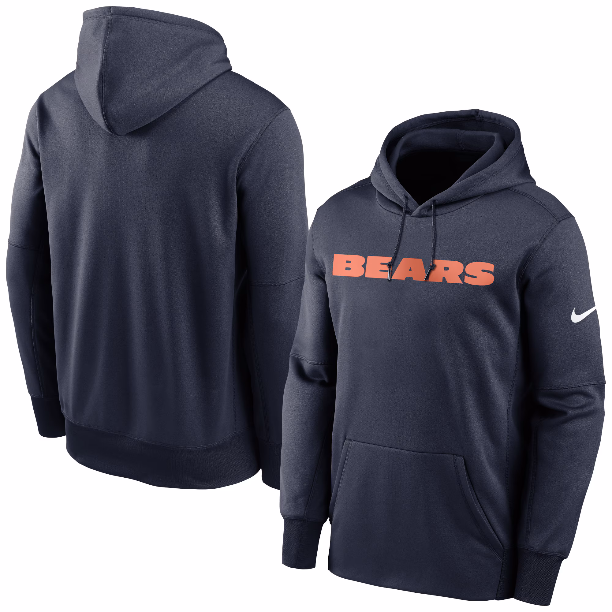 Chicago Bears Fan Gear Wordmark Performance Pullover Hoodie - Navy