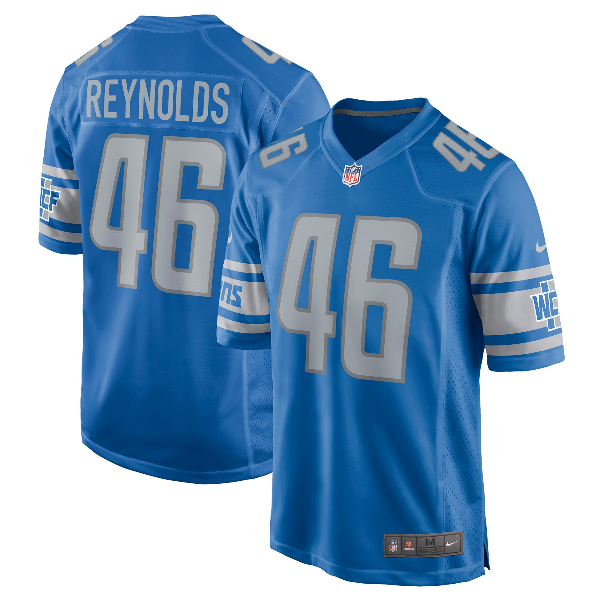 Craig Reynolds Detroit Lions  Game Player Jersey - Blue