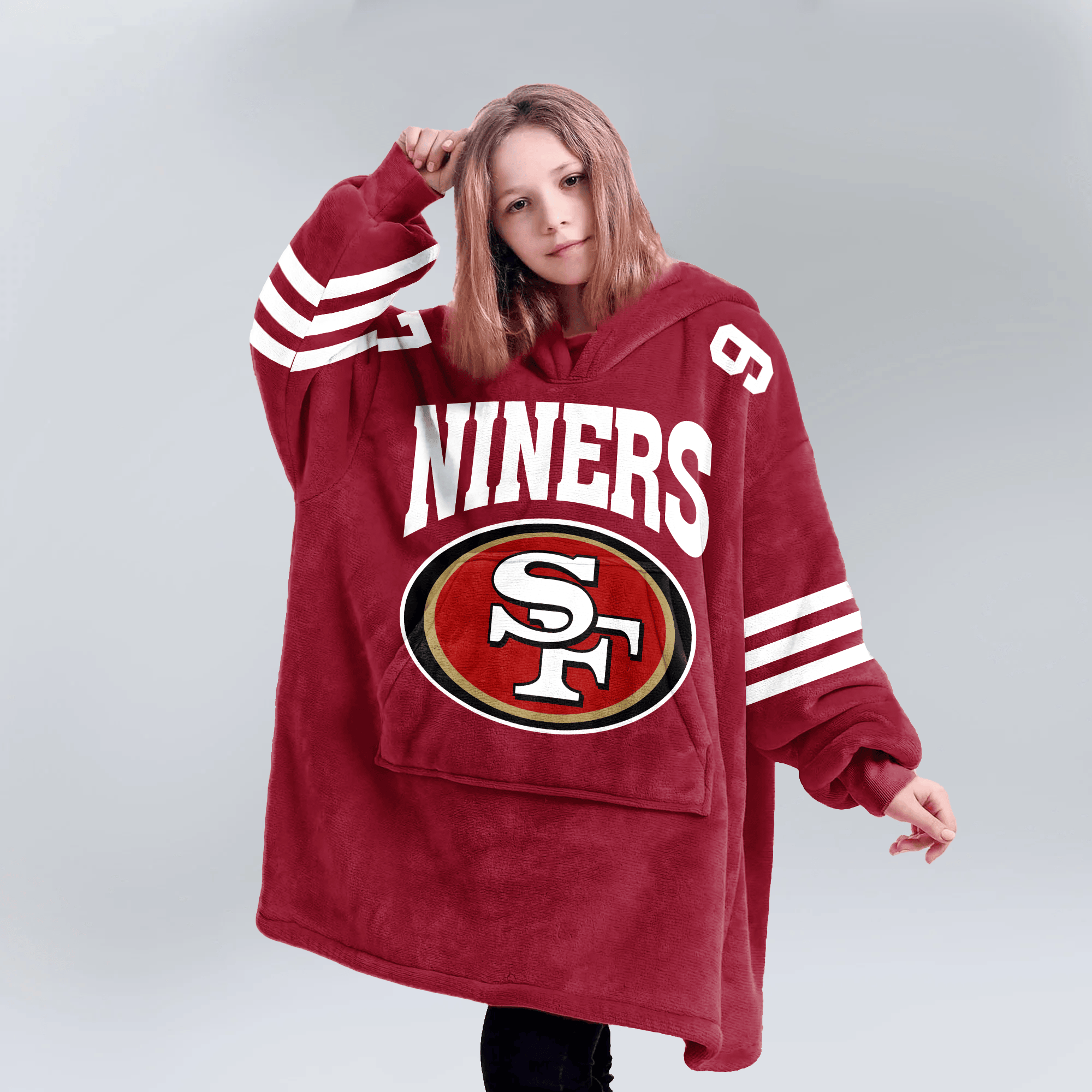 Niners San Francisco 49ers Football Unisex Blanket Hoodie