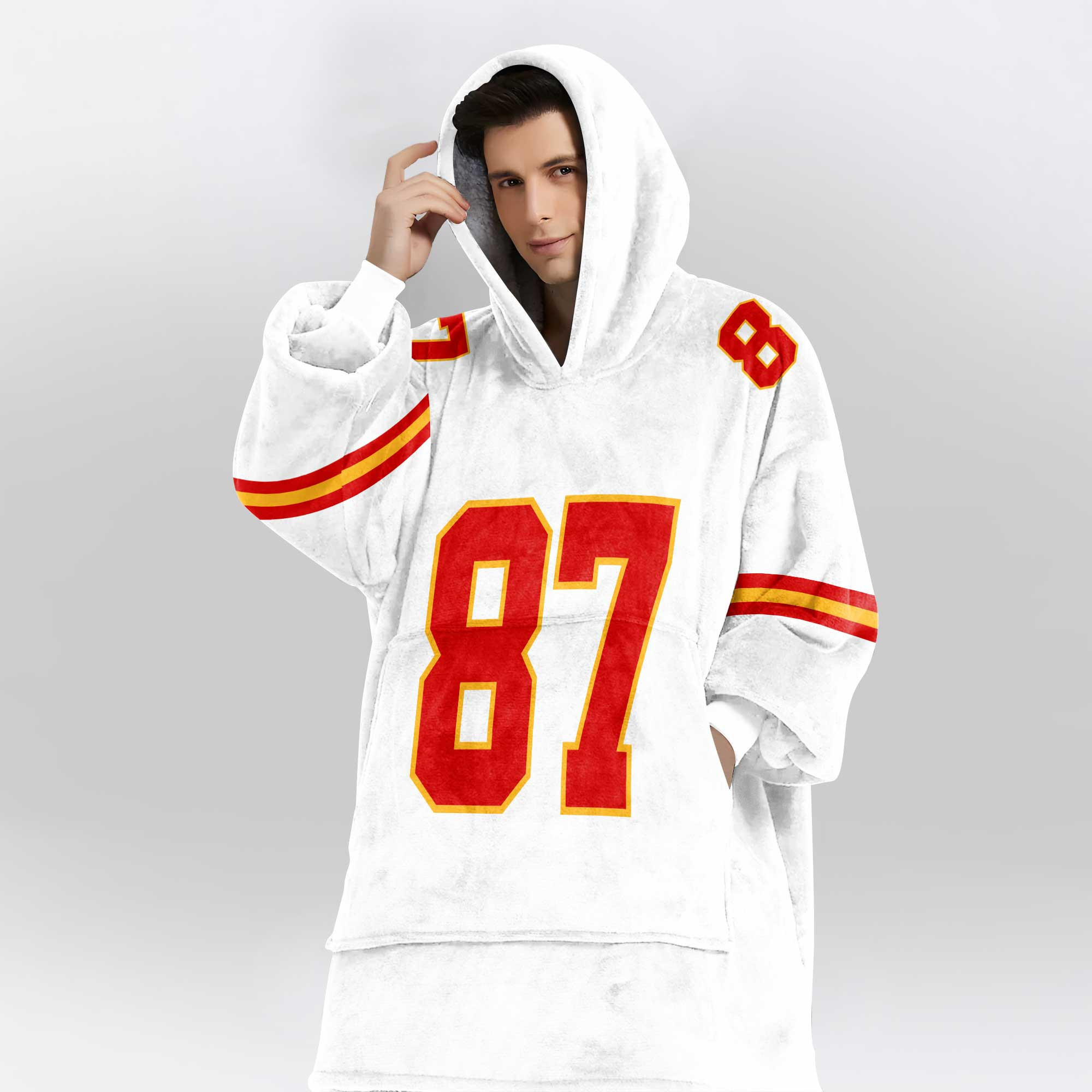 Adult T.K 87 Kansas City Football Unisex Blanket Hoodie