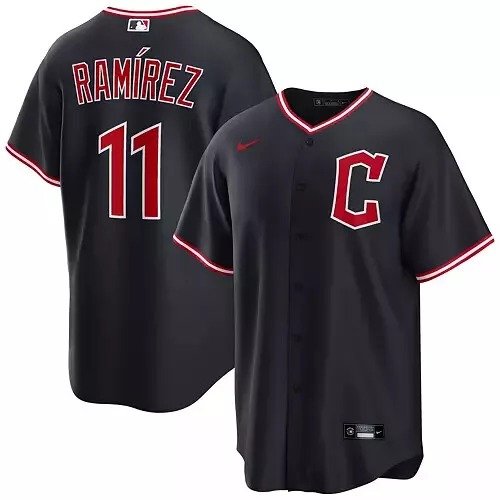 Men's Cleveland Guardians #11 Jose Ramirez  Navy Alternate Limited Jersey