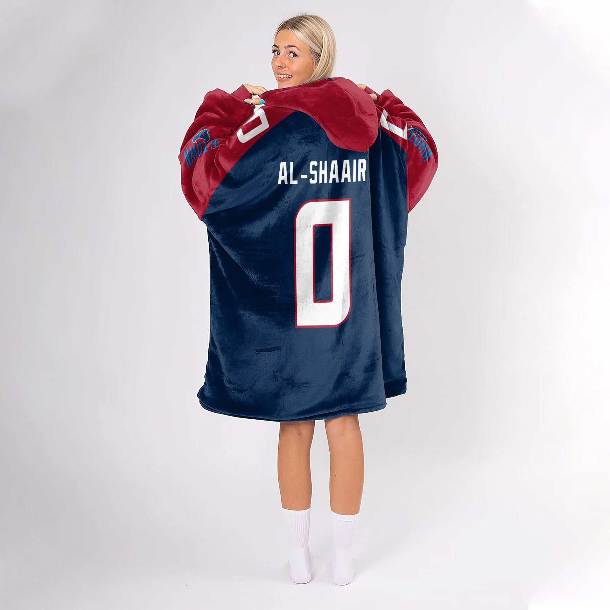 Adult 0 Houston Football Unisex Blanket Hoodie