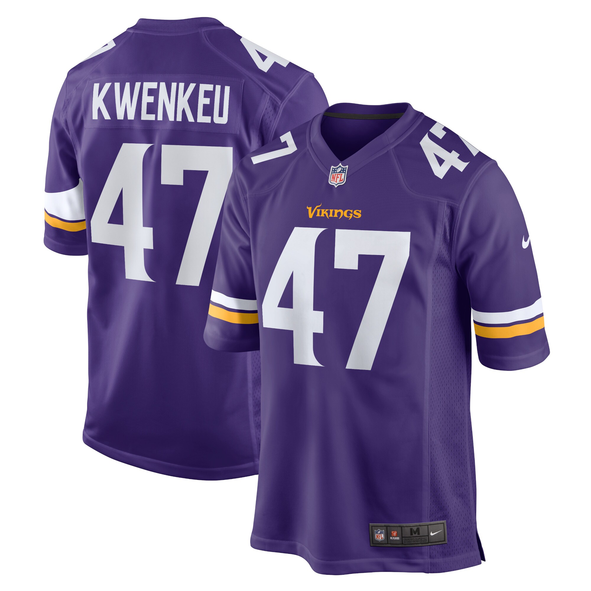 William Kwenkeu Minnesota Vikings  Home Game Player Jersey - Purple