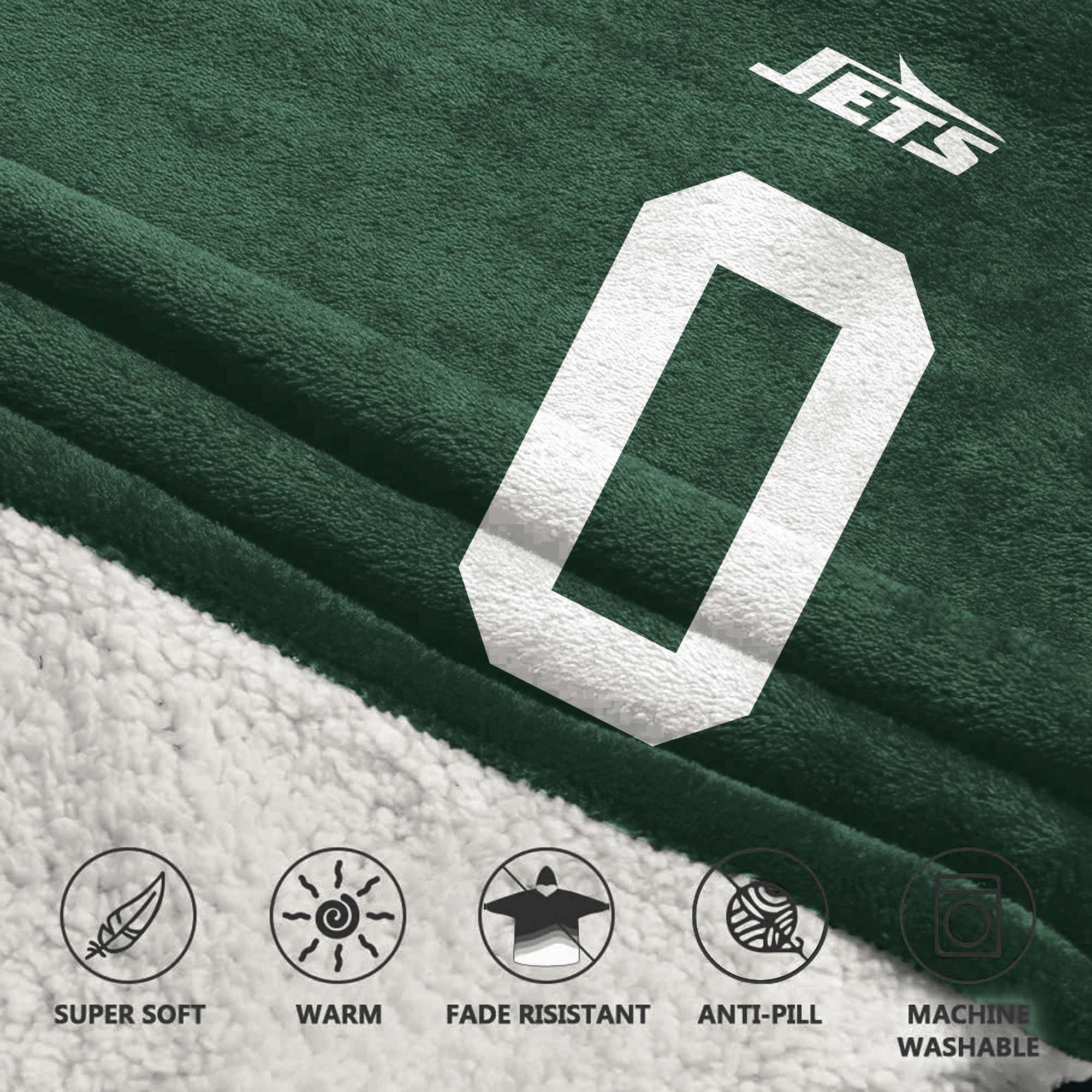 Kid B.A 0 New York J Football Unisex Blanket Hoodie