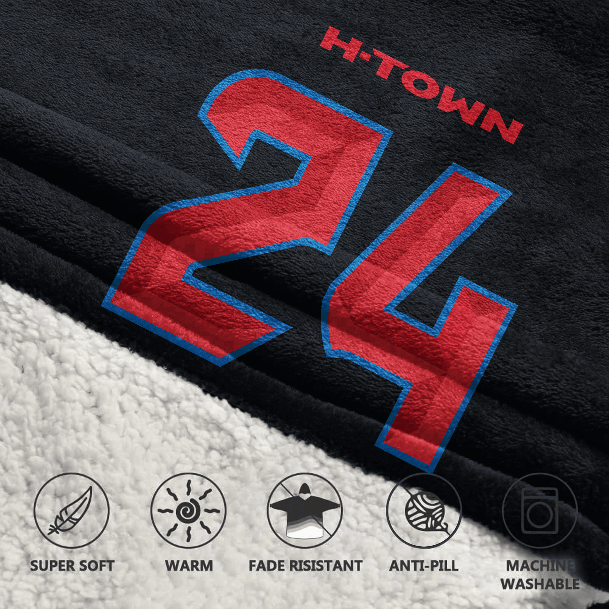 Kid D.S 24 Houston Football Unisex Blanket Hoodie