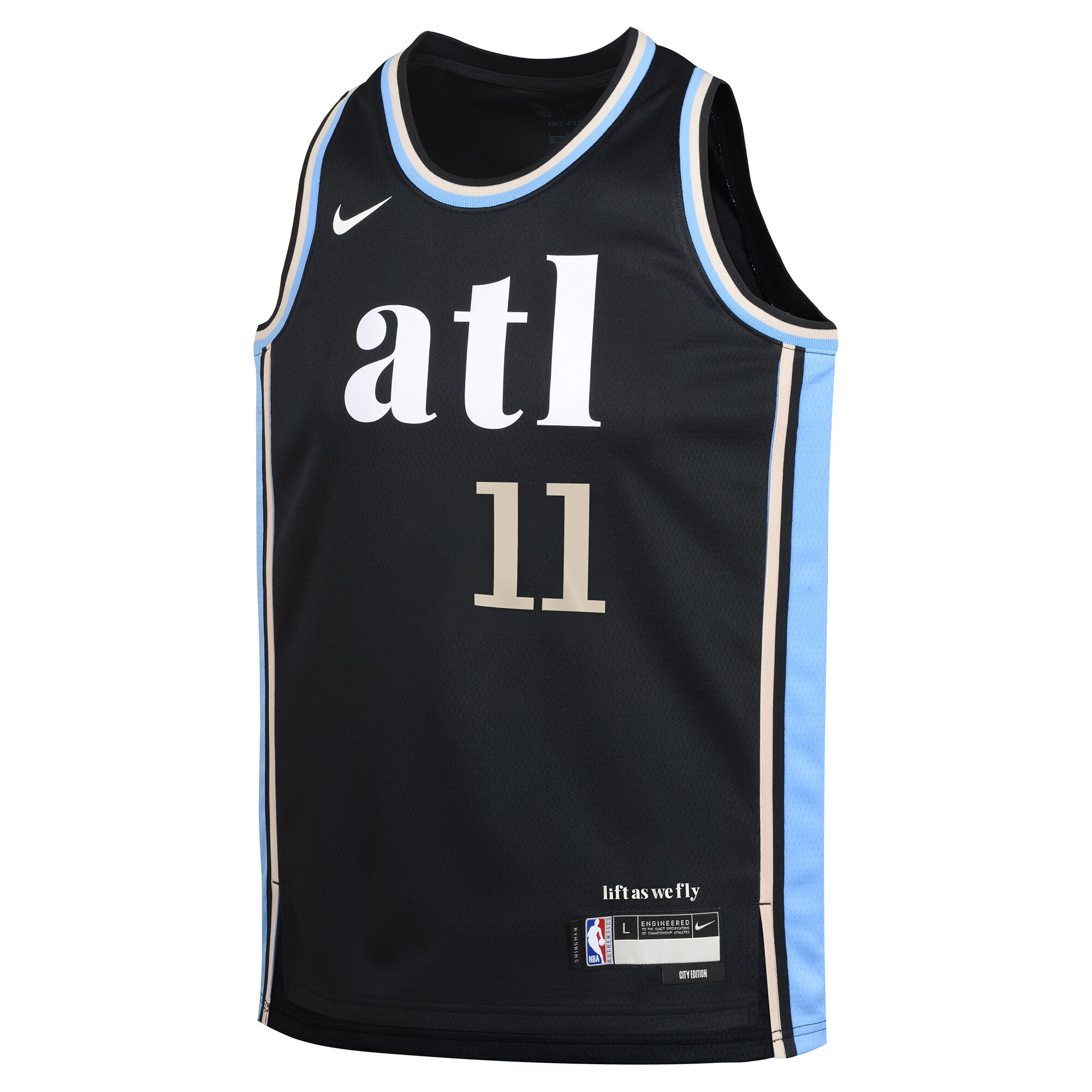 Youth Atlanta Hawks Trae Young  Black 2023/24 Swingman Replica Jersey - City Edition
