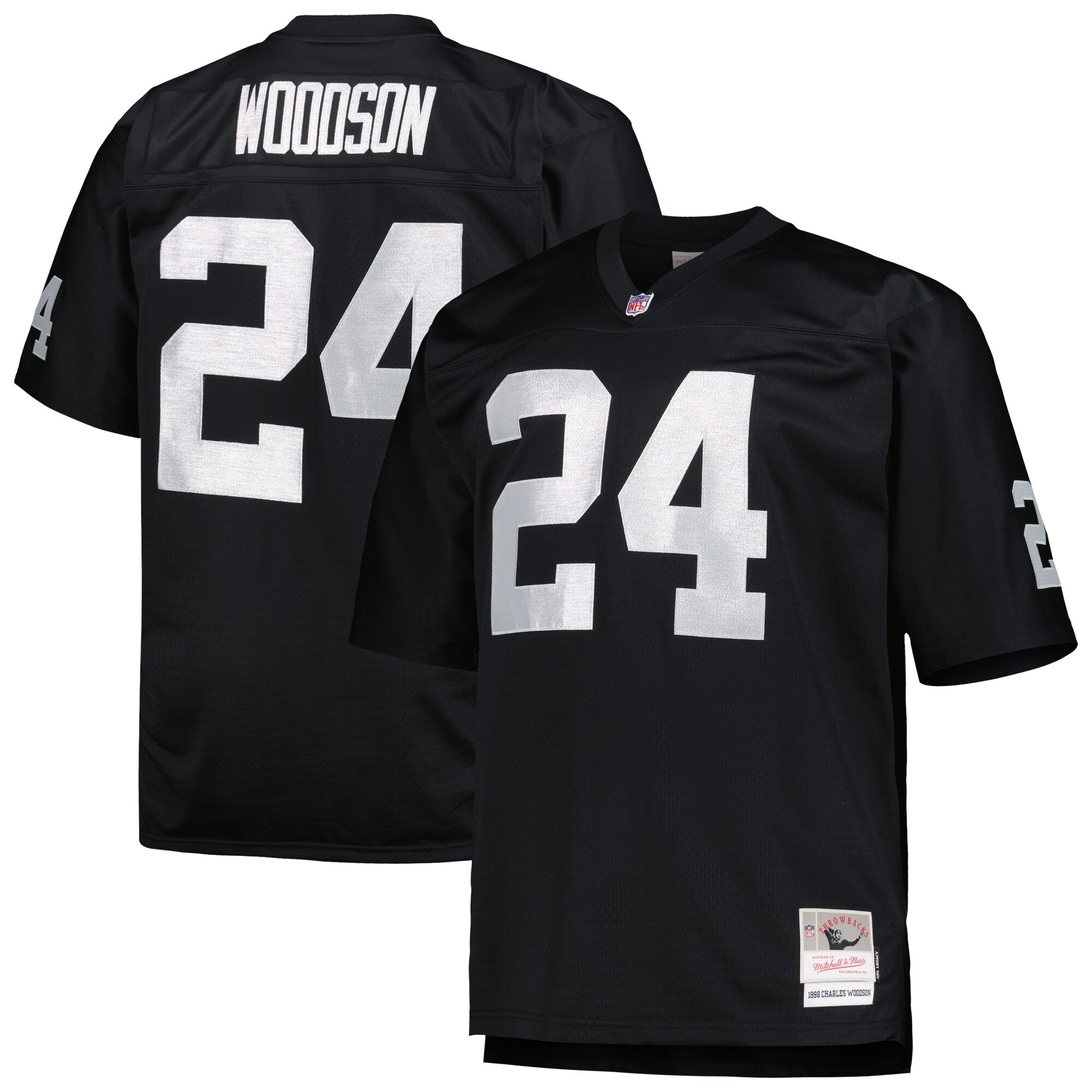 Charles Woodson Las Vegas Raiders  Big & Tall 1998 Retired Player Replica Jersey - Black