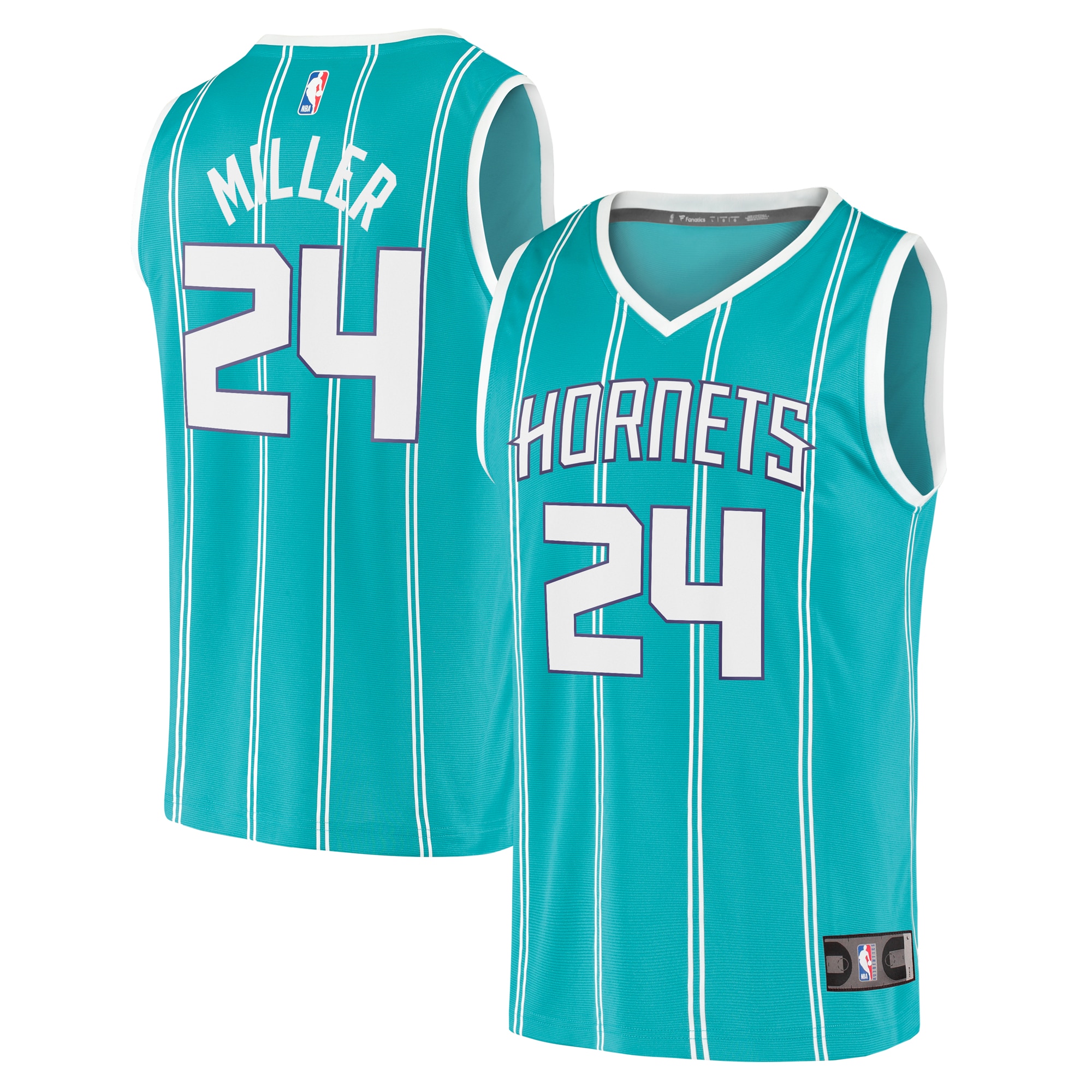 Brandon Miller Charlotte Hornets  2023 NBA Draft First Round Pick Fast Break Replica Jersey - Icon Edition - Teal