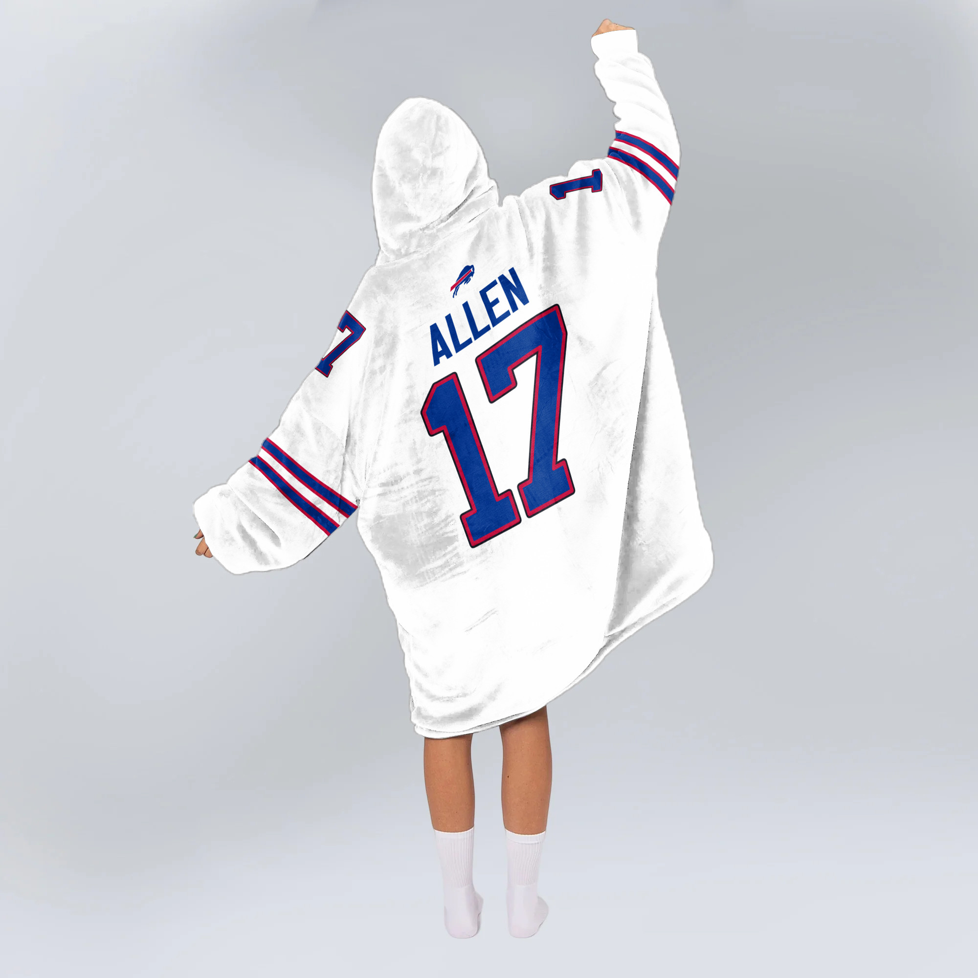 Adult Captain J.A 17 Buffalo Football Unisex Blanket Hoodie
