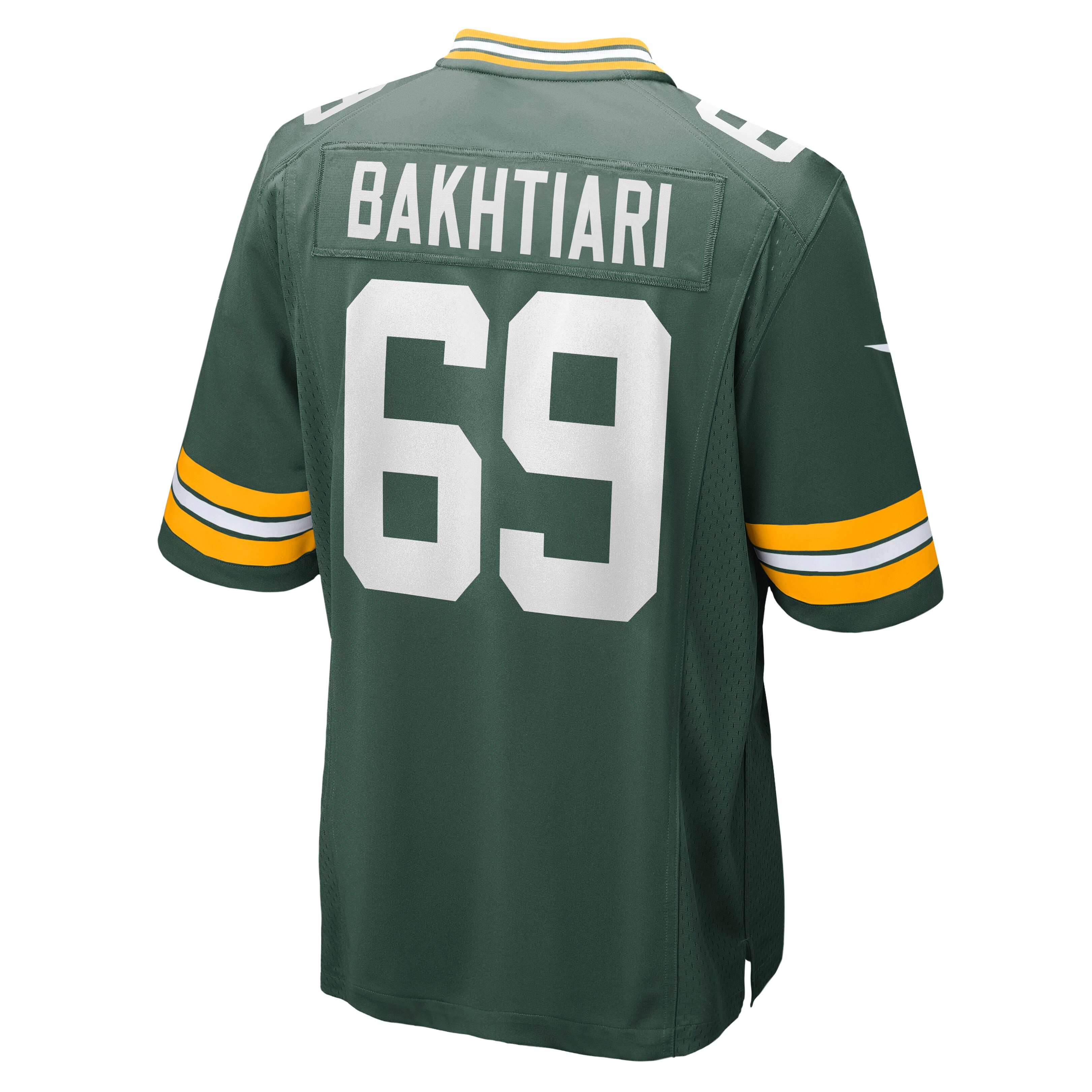 David Bakhtiari Green Bay Packers  Game Jersey - Green