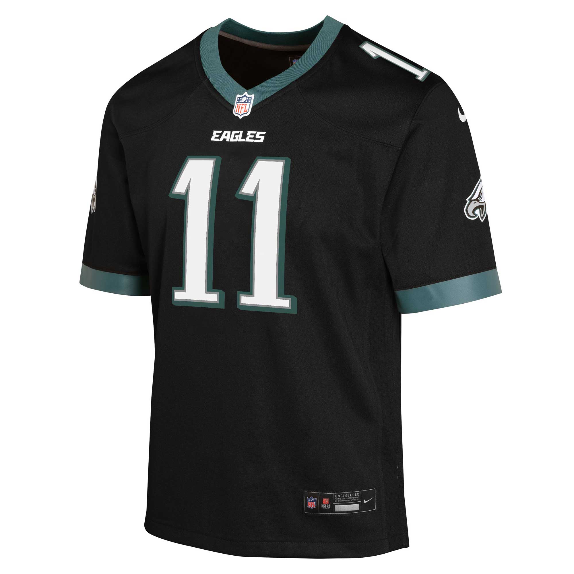 A.J. Brown Philadelphia Eagles #11 Youth Game Jersey - Black