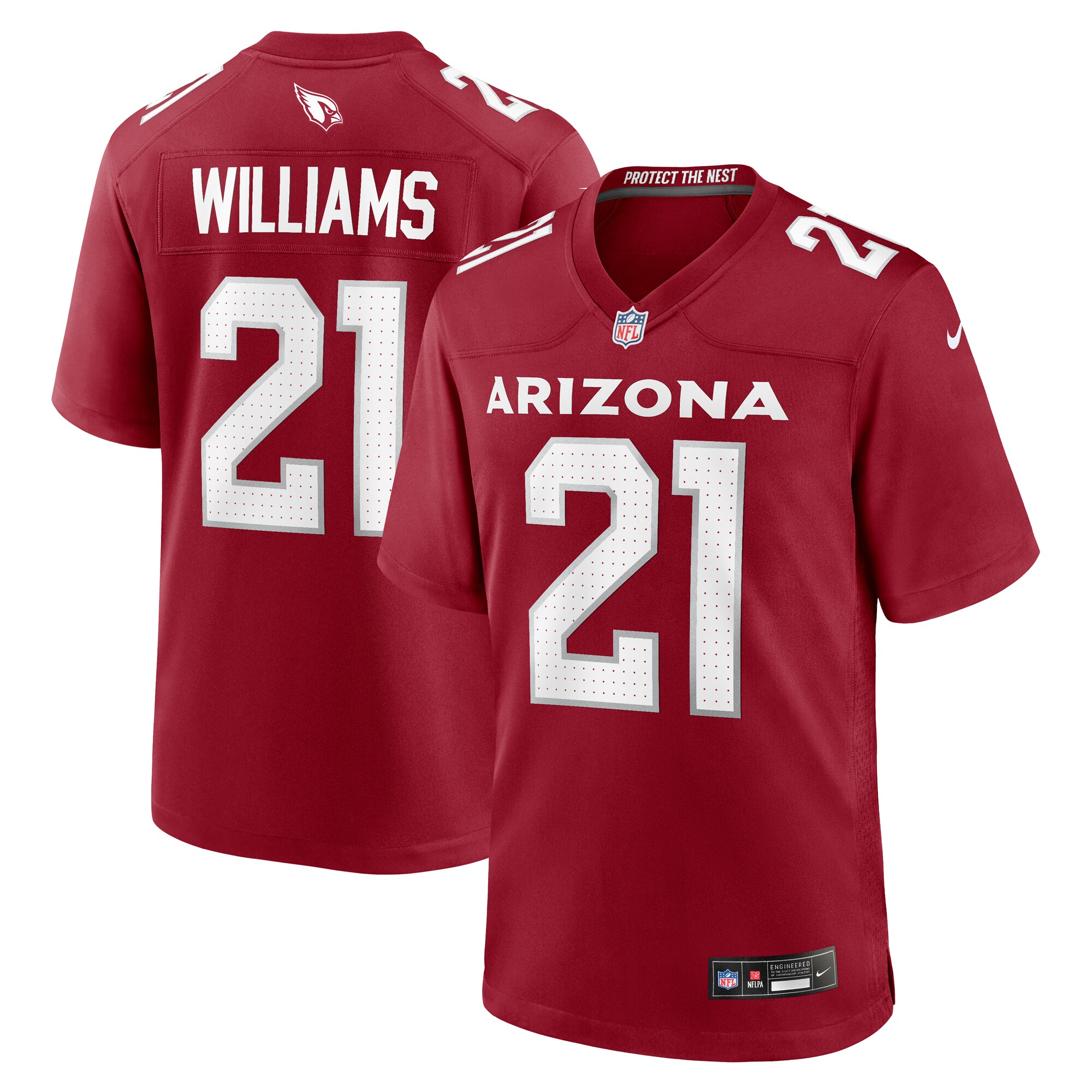 Garrett Williams Arizona Cardinals  Game Jersey -  Cardinal