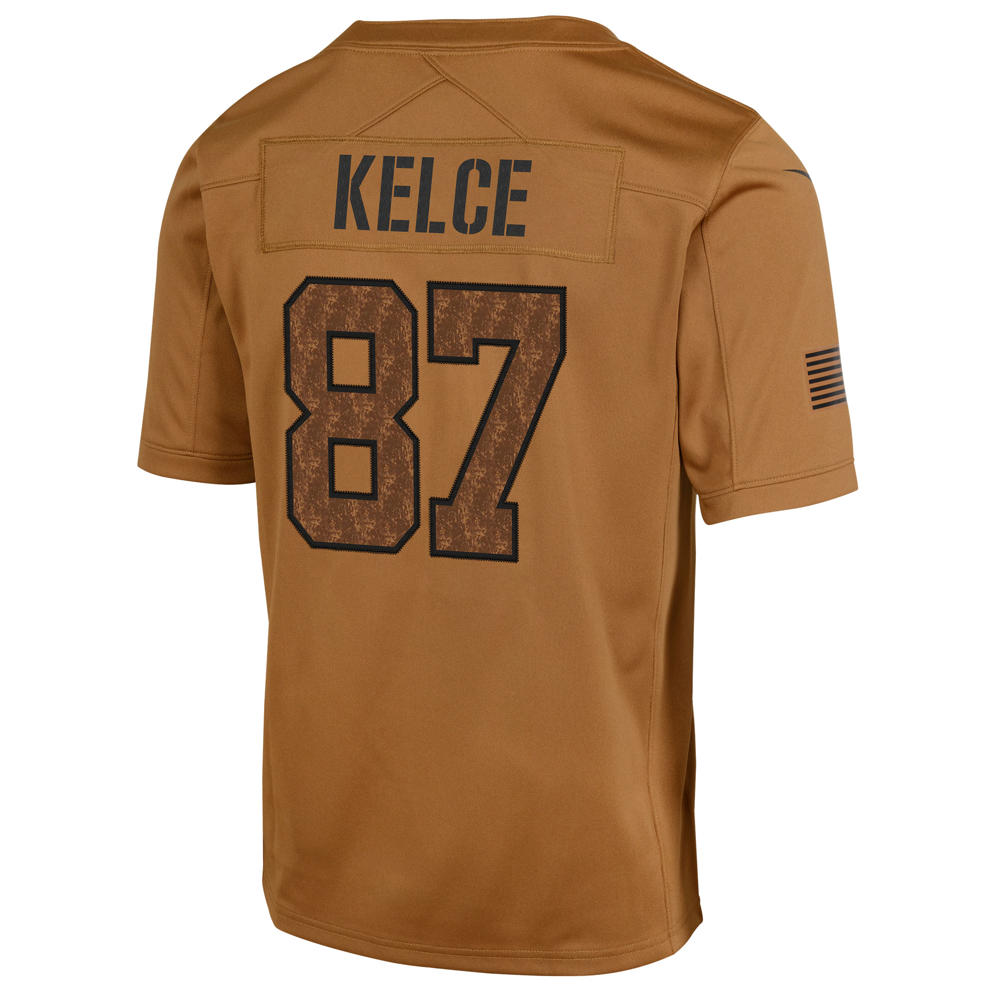 Travis Kelce Kansas City Chiefs  Youth 2023 Salute To Service Limited Jersey - Brown
