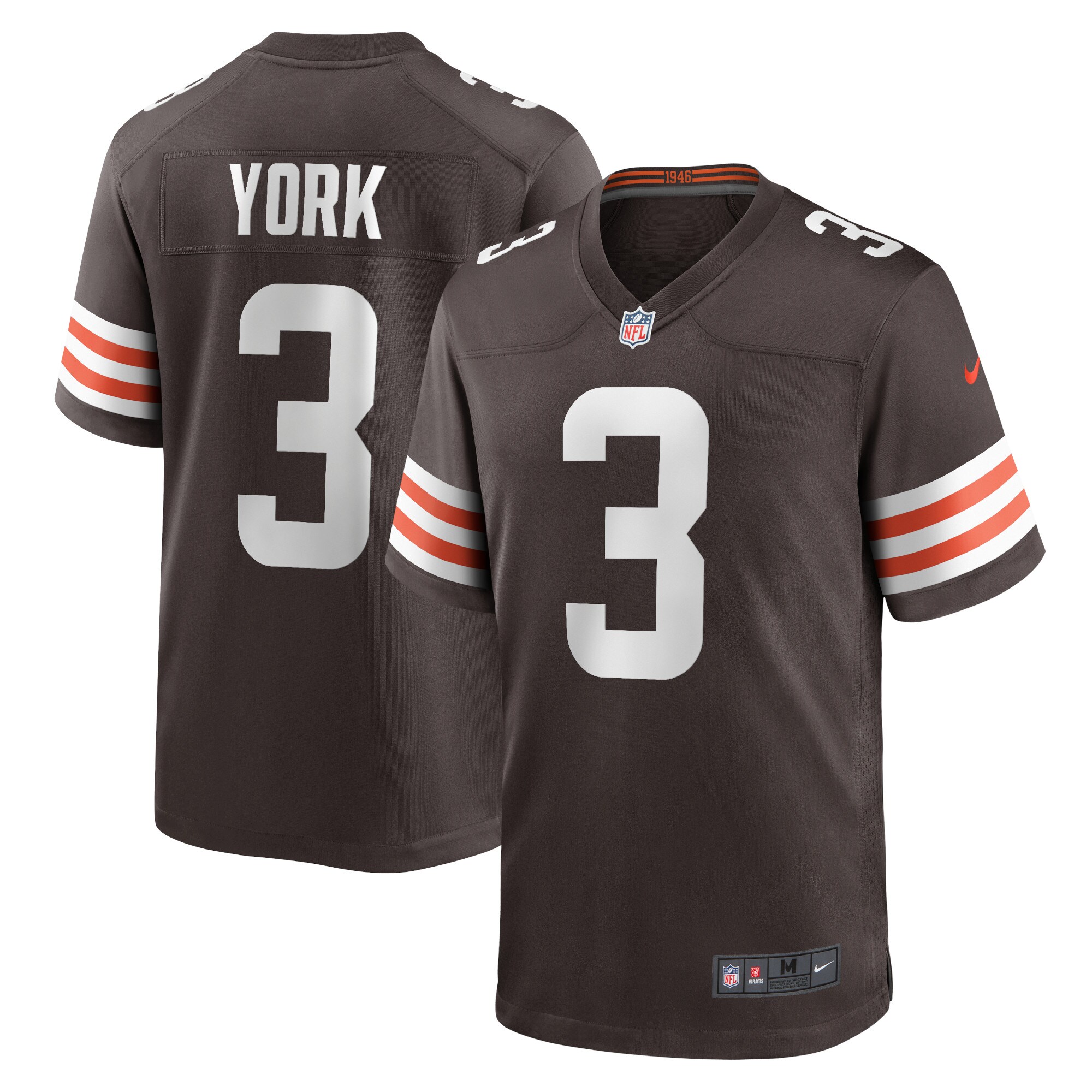 Cade York Cleveland Browns  Game Player Jersey - Brown