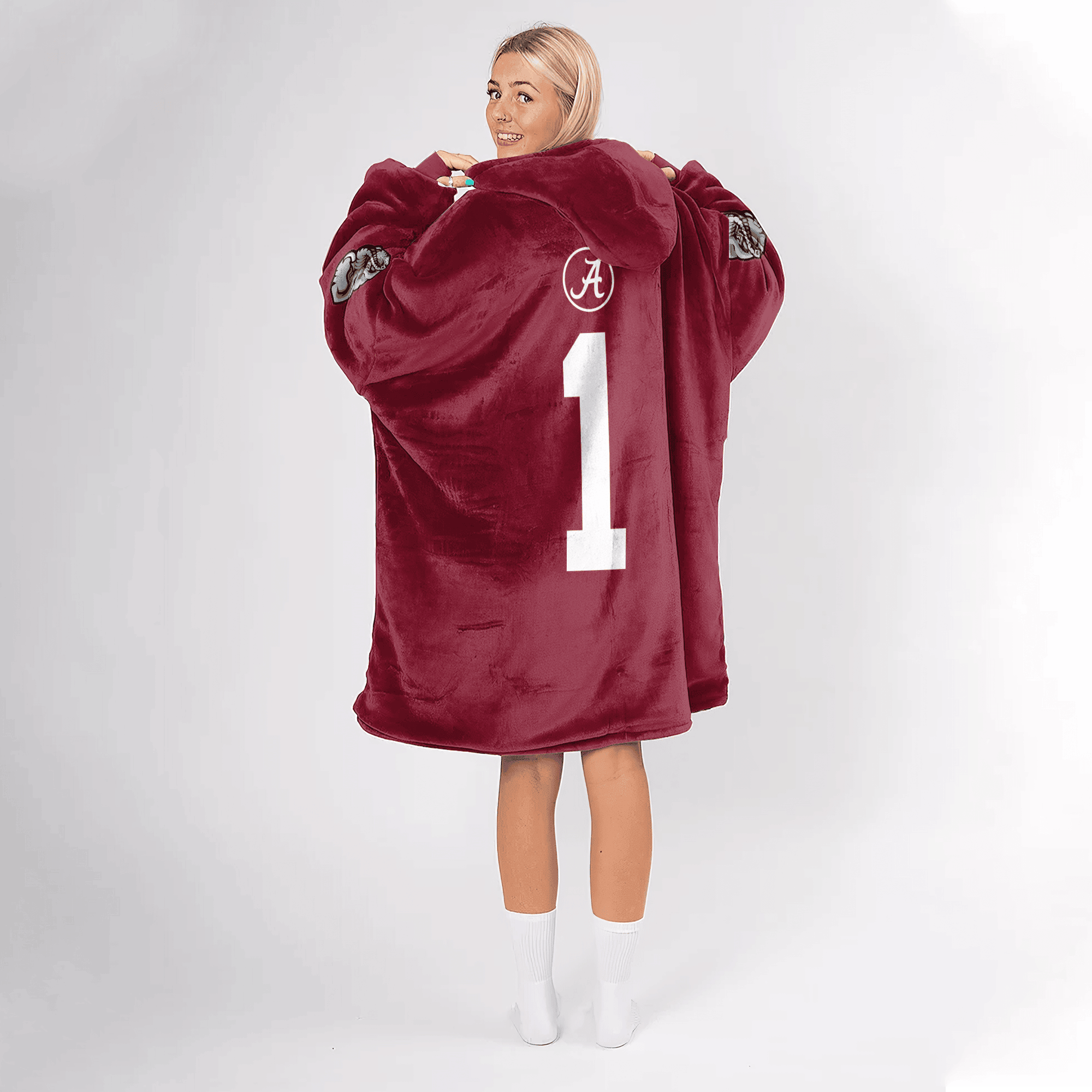 Adult 1 Alabama Football Unisex Blanket Hoodie