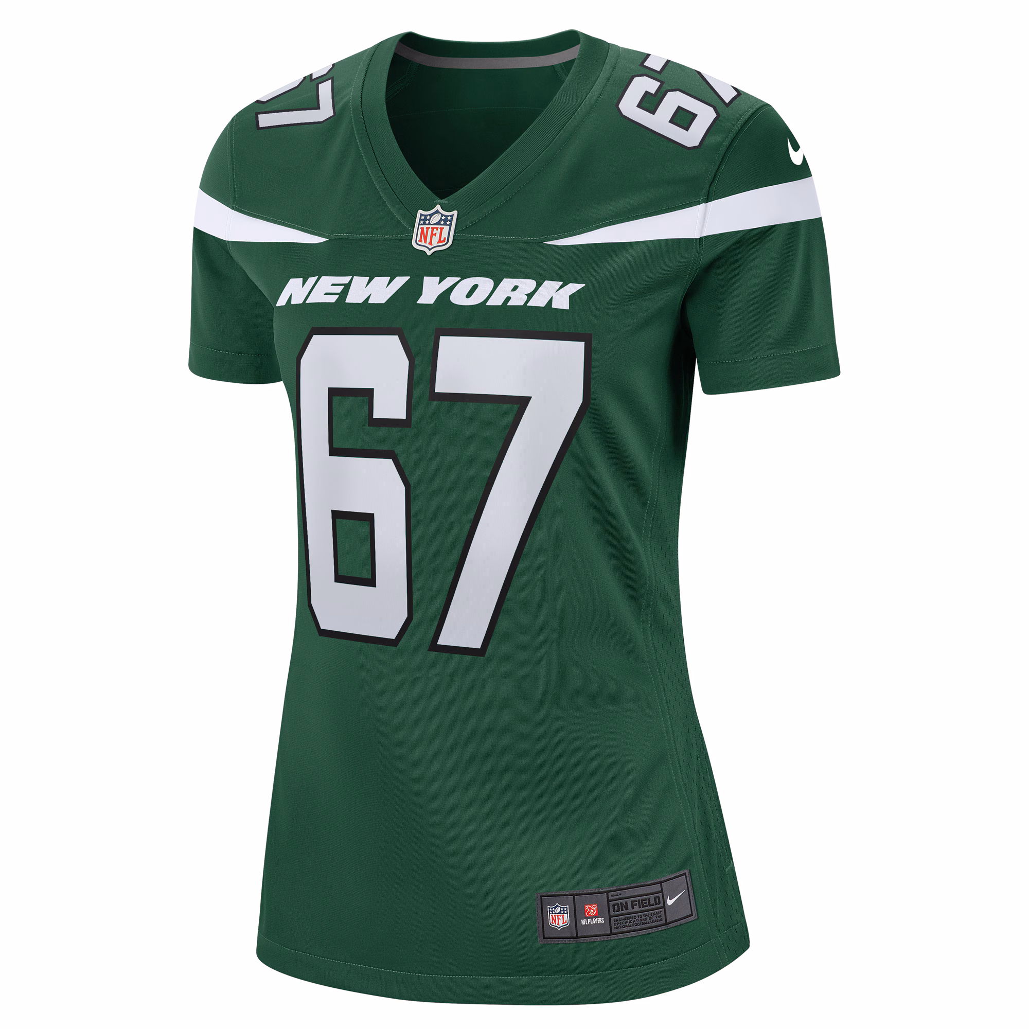 Carter Warren New York Jets Women's  Game Jersey - Gotham Green