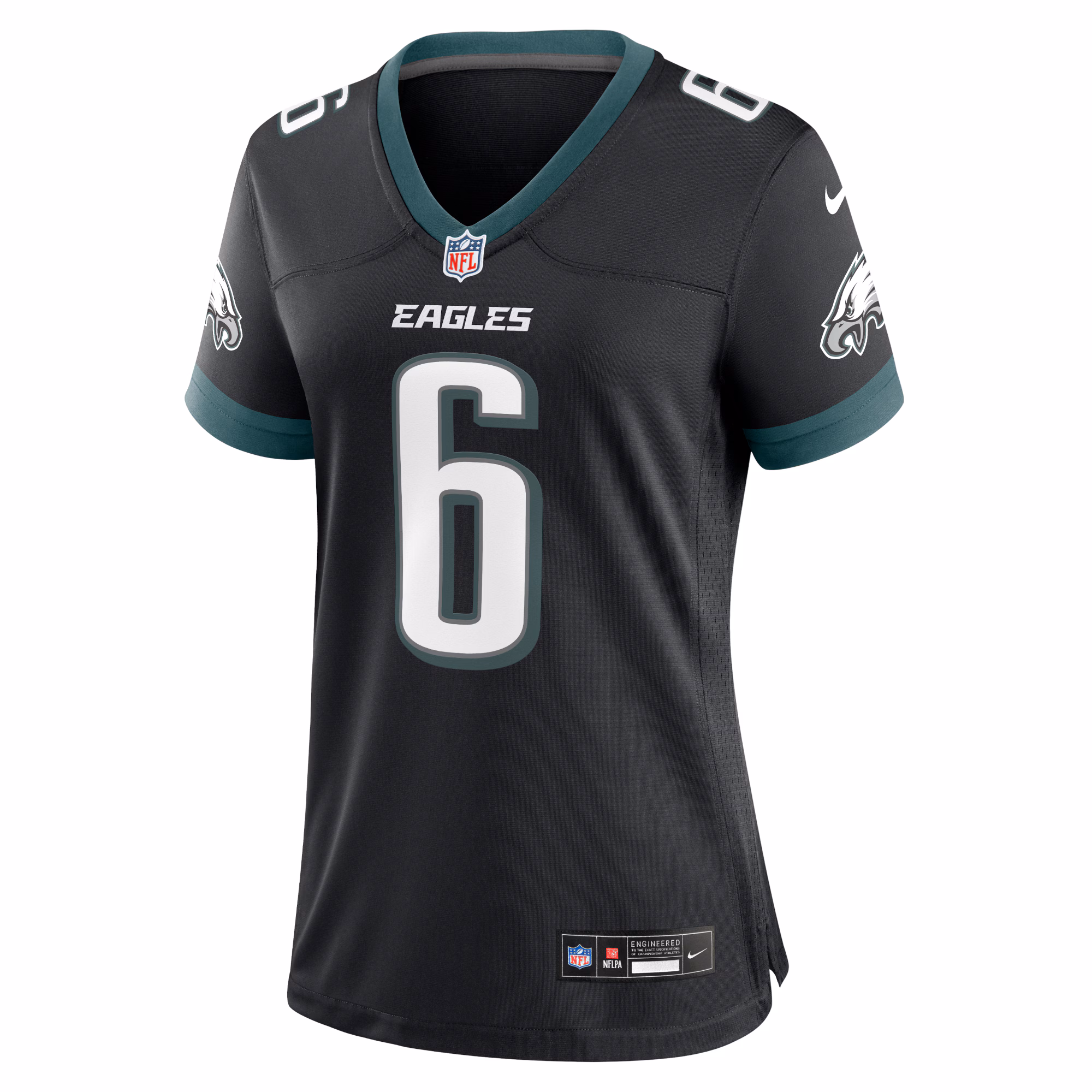 DeVonta Smith Philadelphia Eagles Women's Team Game Jersey - Midnight Green