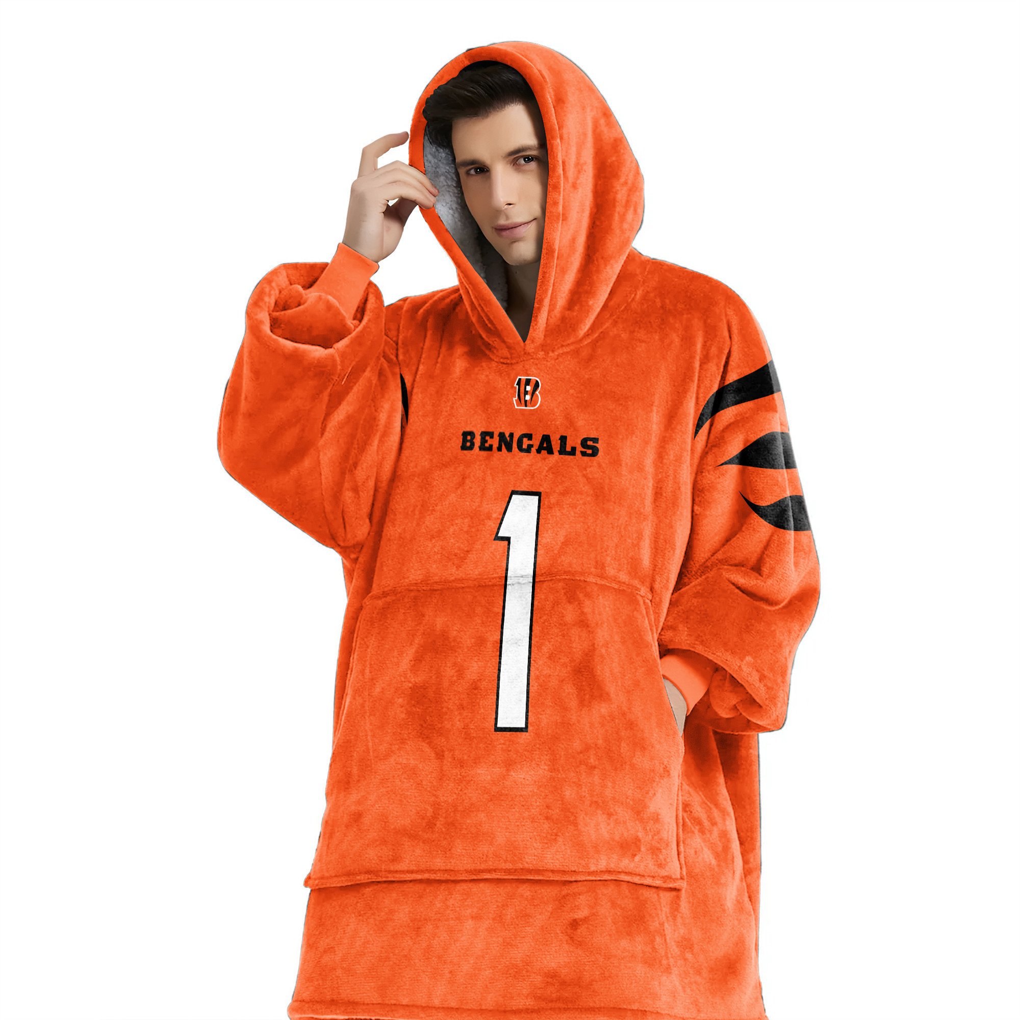 Adult J.C 1 Cincinnati Football Unisex Blanket Hoodie