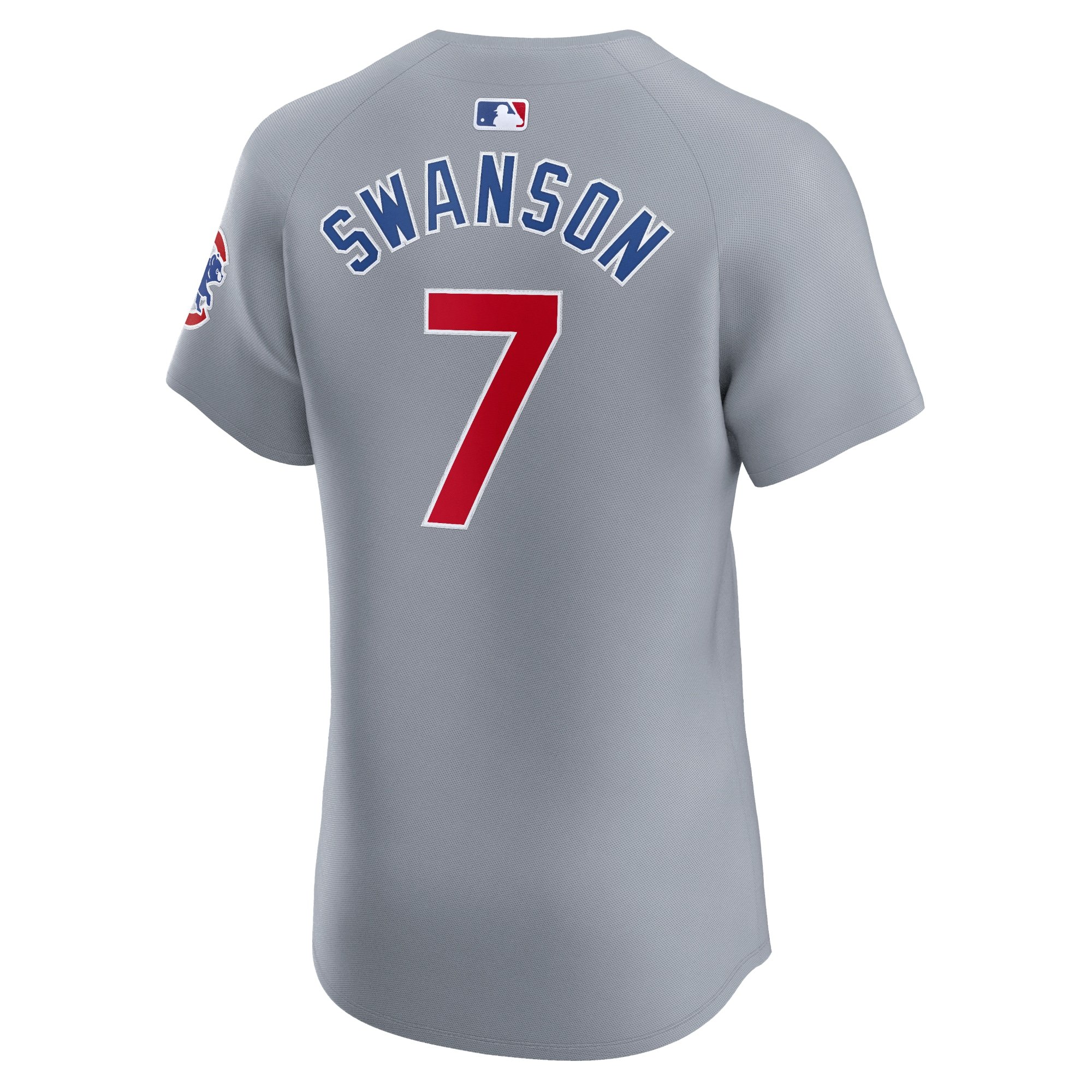 Men's Chicago Cubs Dansby Swanson  Gray Road Elite Player Jersey