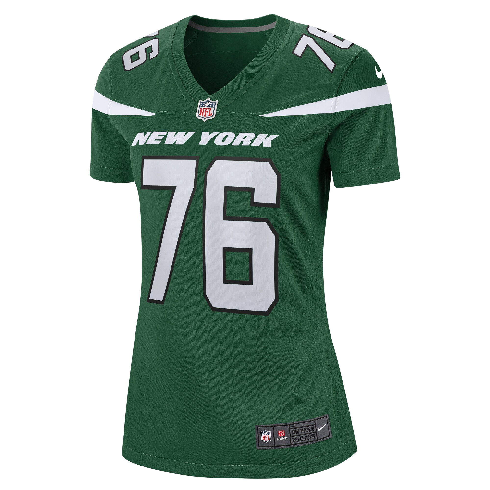 George Fant New York Jets  Women's Game Jersey - Gotham Green