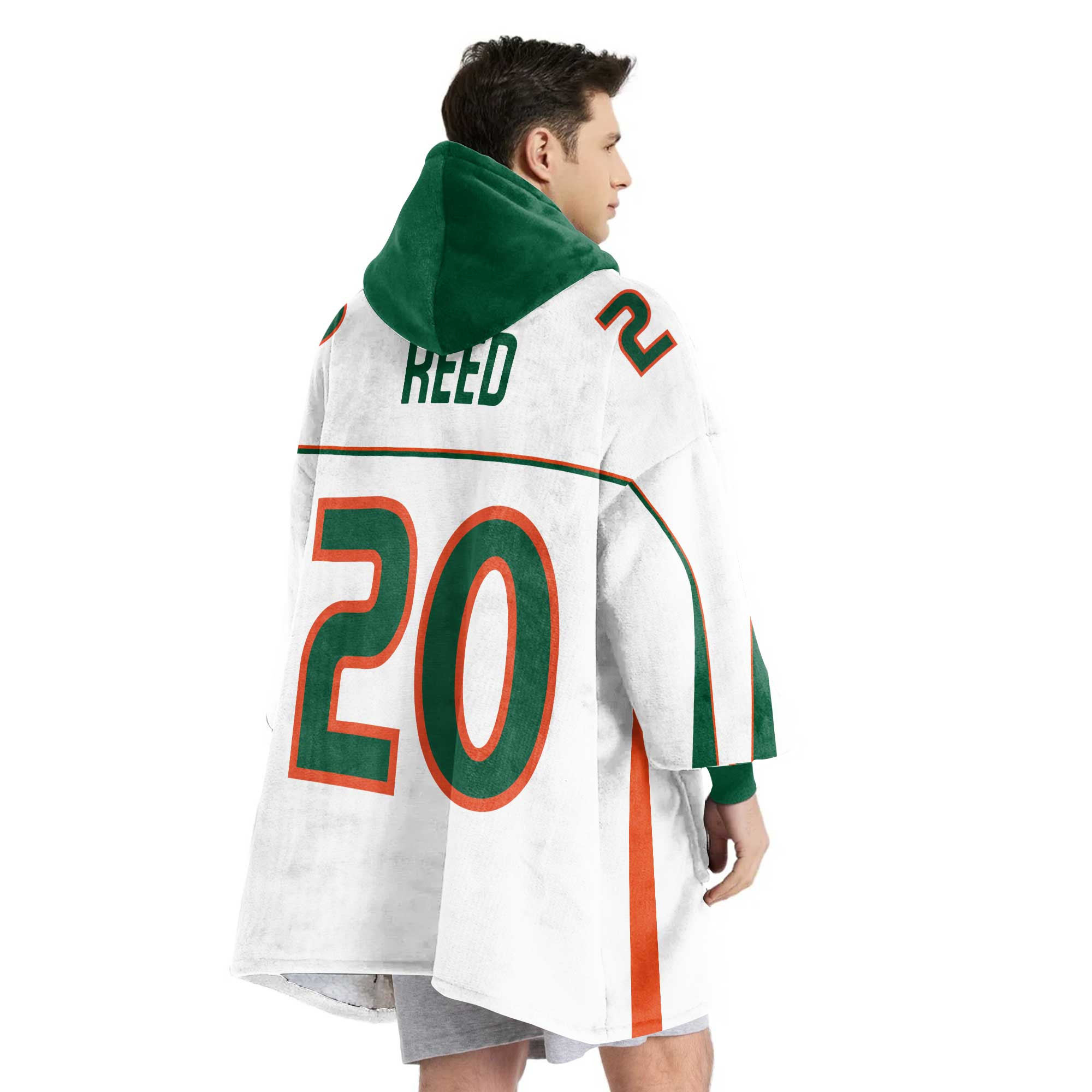 Adult 20 Miami Football Unisex Blanket Hoodie