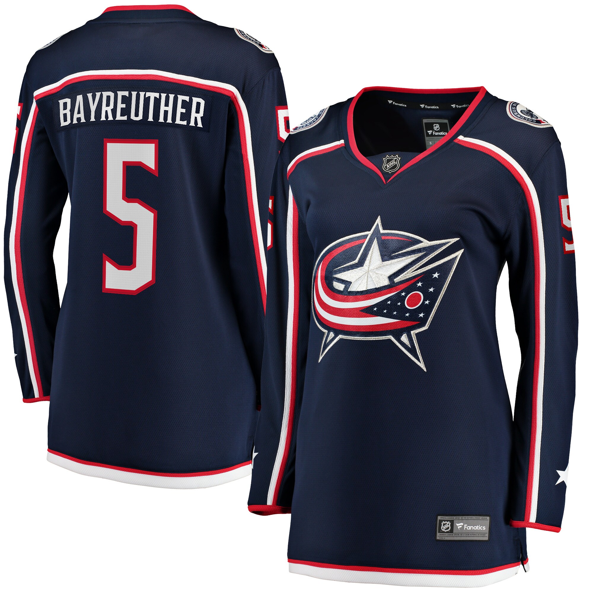Gavin Bayreuther Columbus Blue Jackets Women's Home Breakaway Player Jersey - Navy