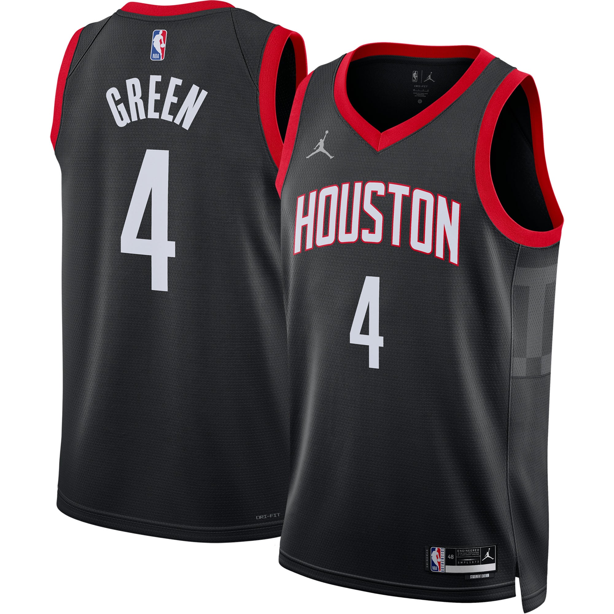 Jalen Green 2022/23 Houston Rockets  Unisex Swingman Jersey - Statement Edition - Black