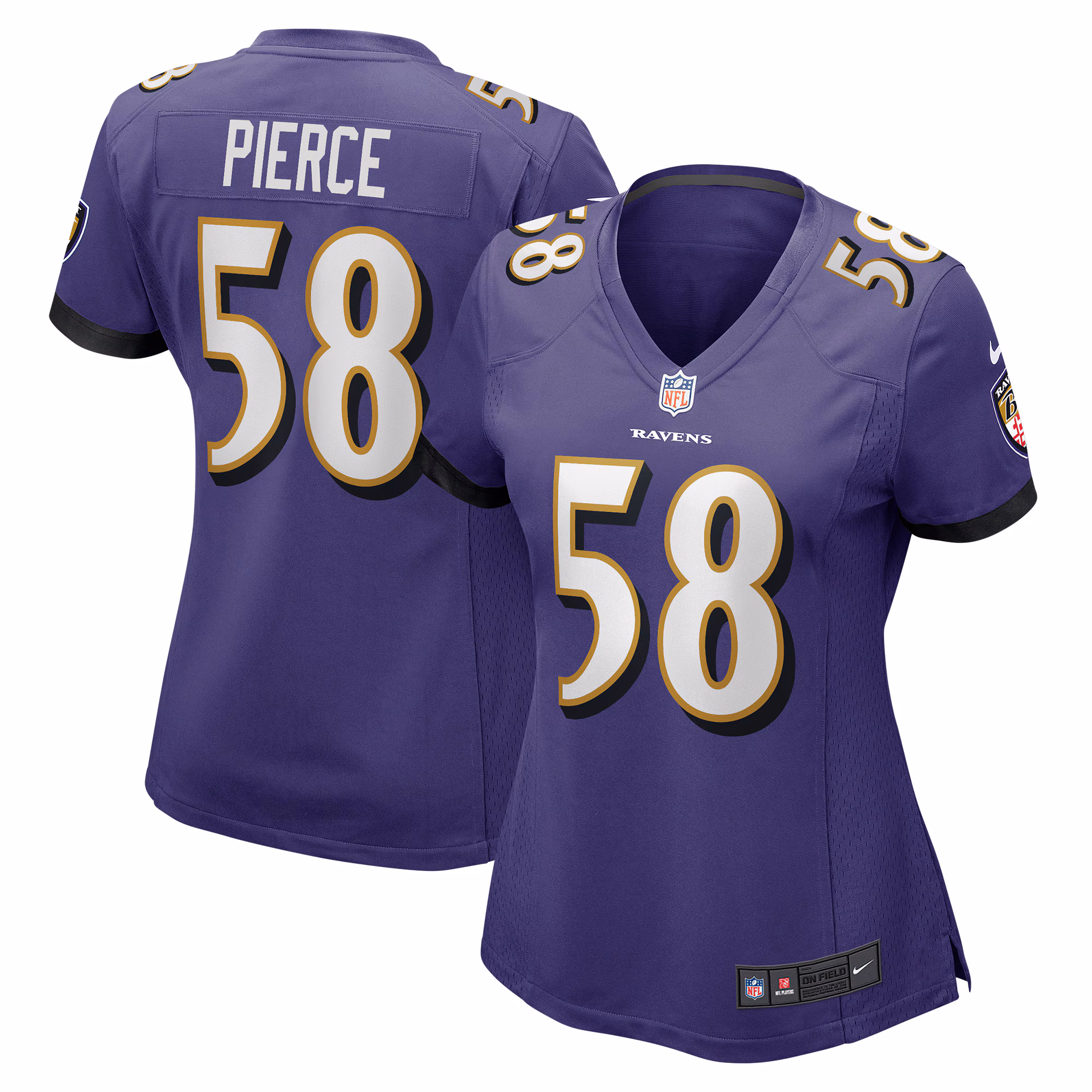 Michael Pierce Baltimore Ravens Women's Player Game Jersey - Purple